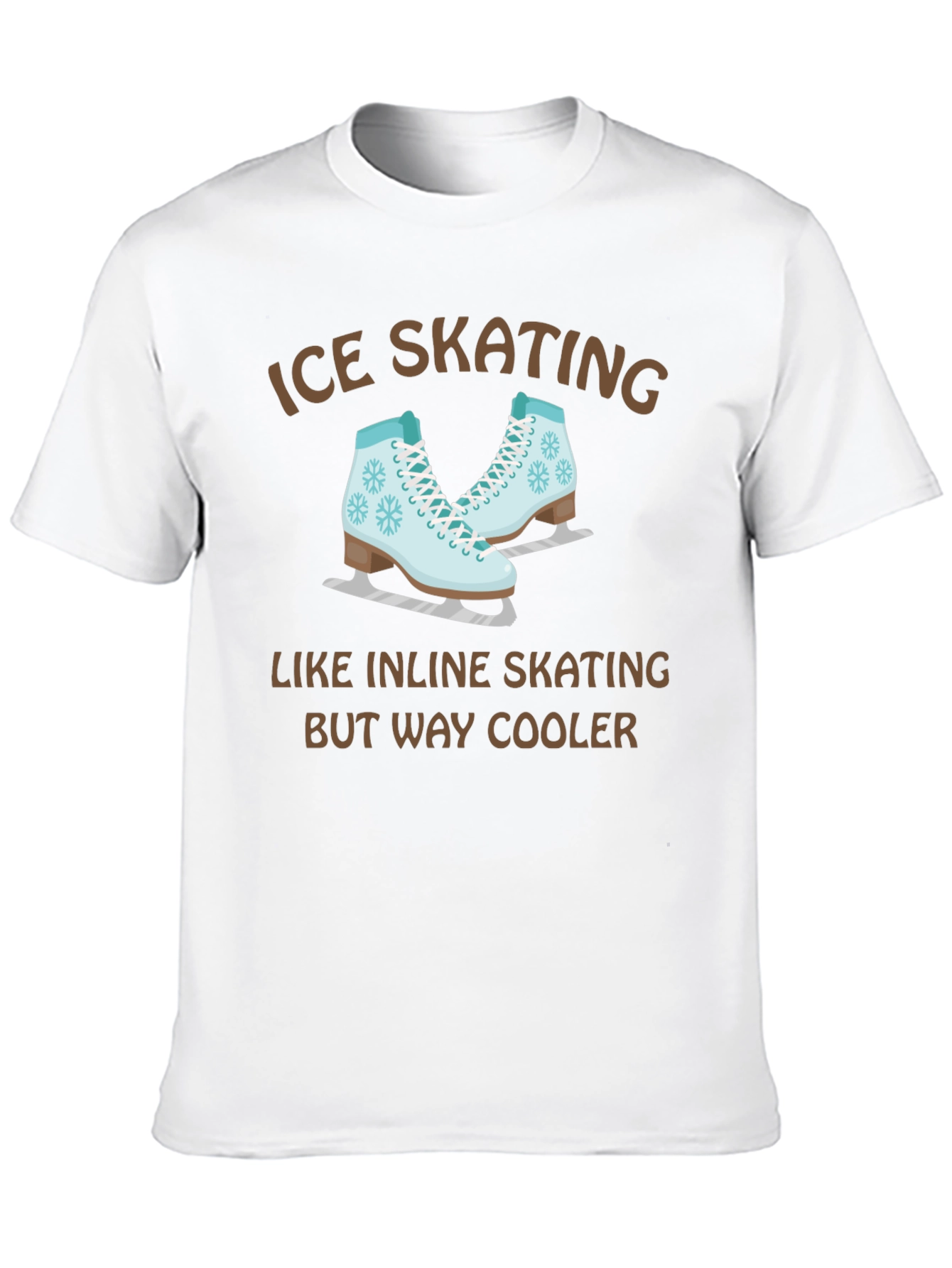 Black Ice Skating T-Shirt - Cooler Than Inline Skating! view 10