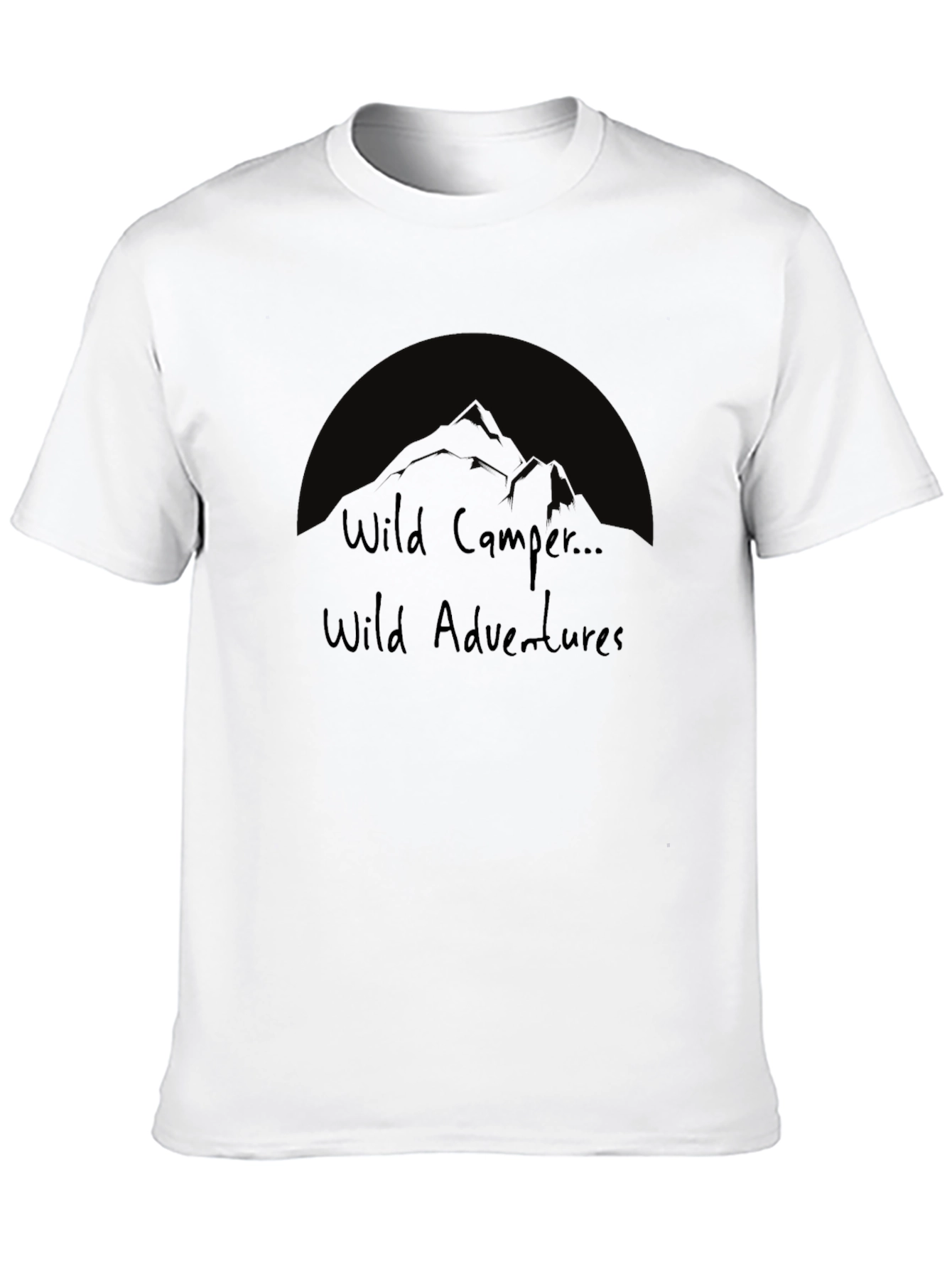 Black Wild Camper Adventures Graphic T-Shirt view 10