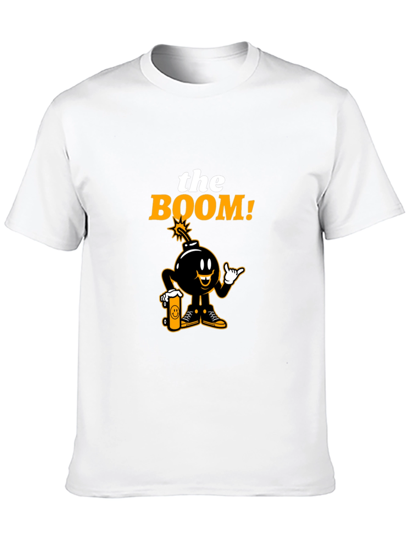 Black The Boom! Graphic Print Black T-Shirt view 10