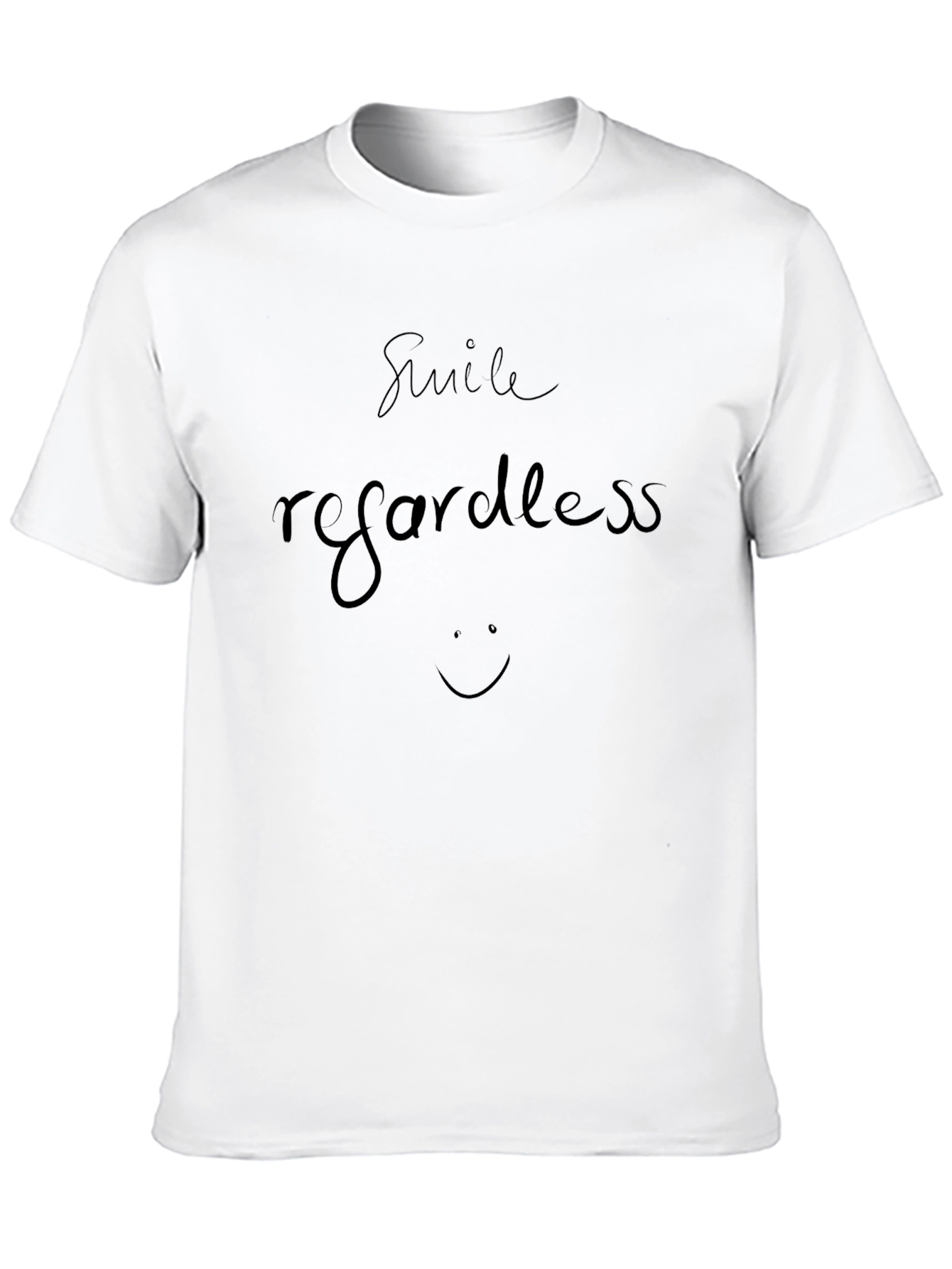 Black Smile Regardless Black T-Shirt view 10