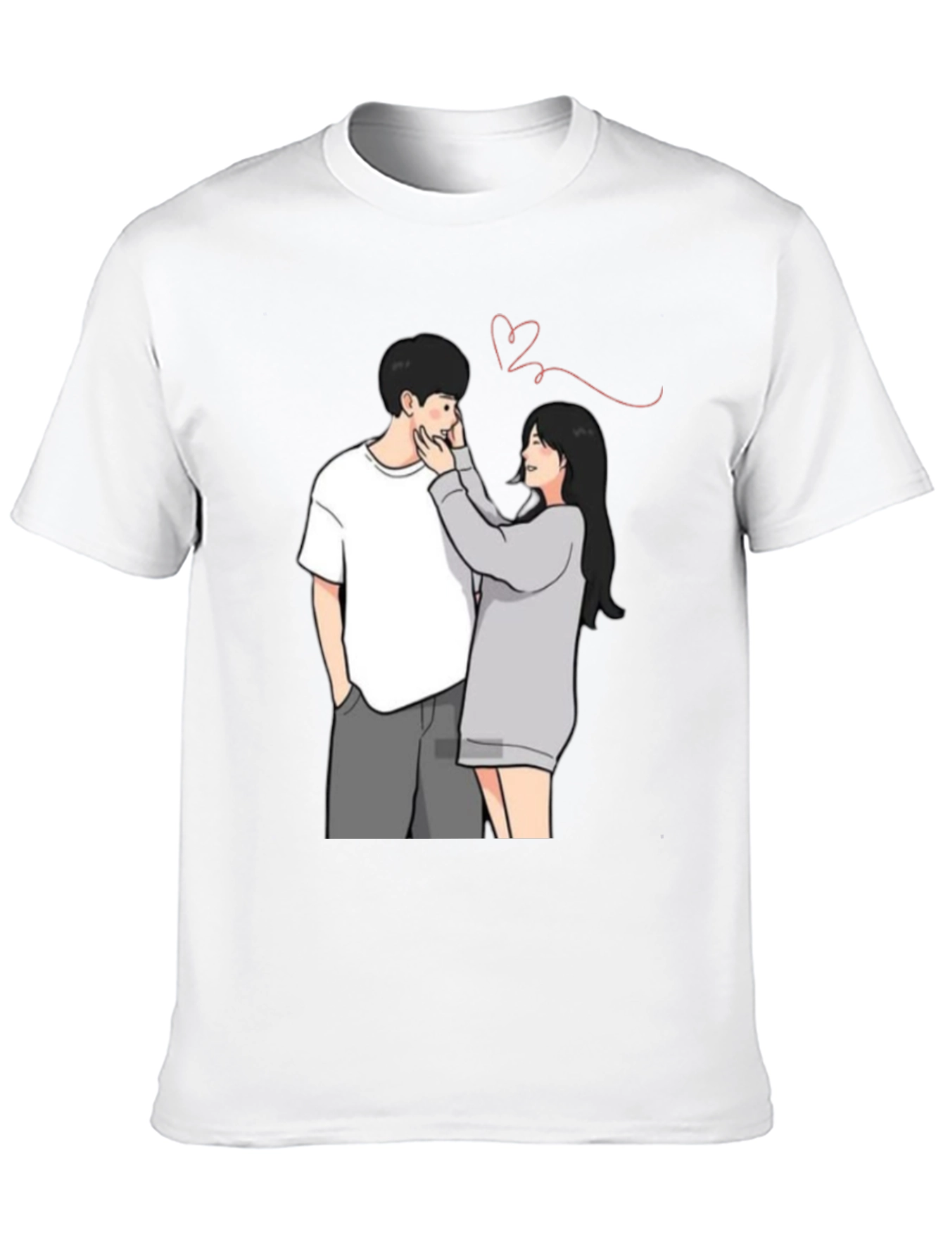 Black Couple Graphic Print Tee - Black view 10