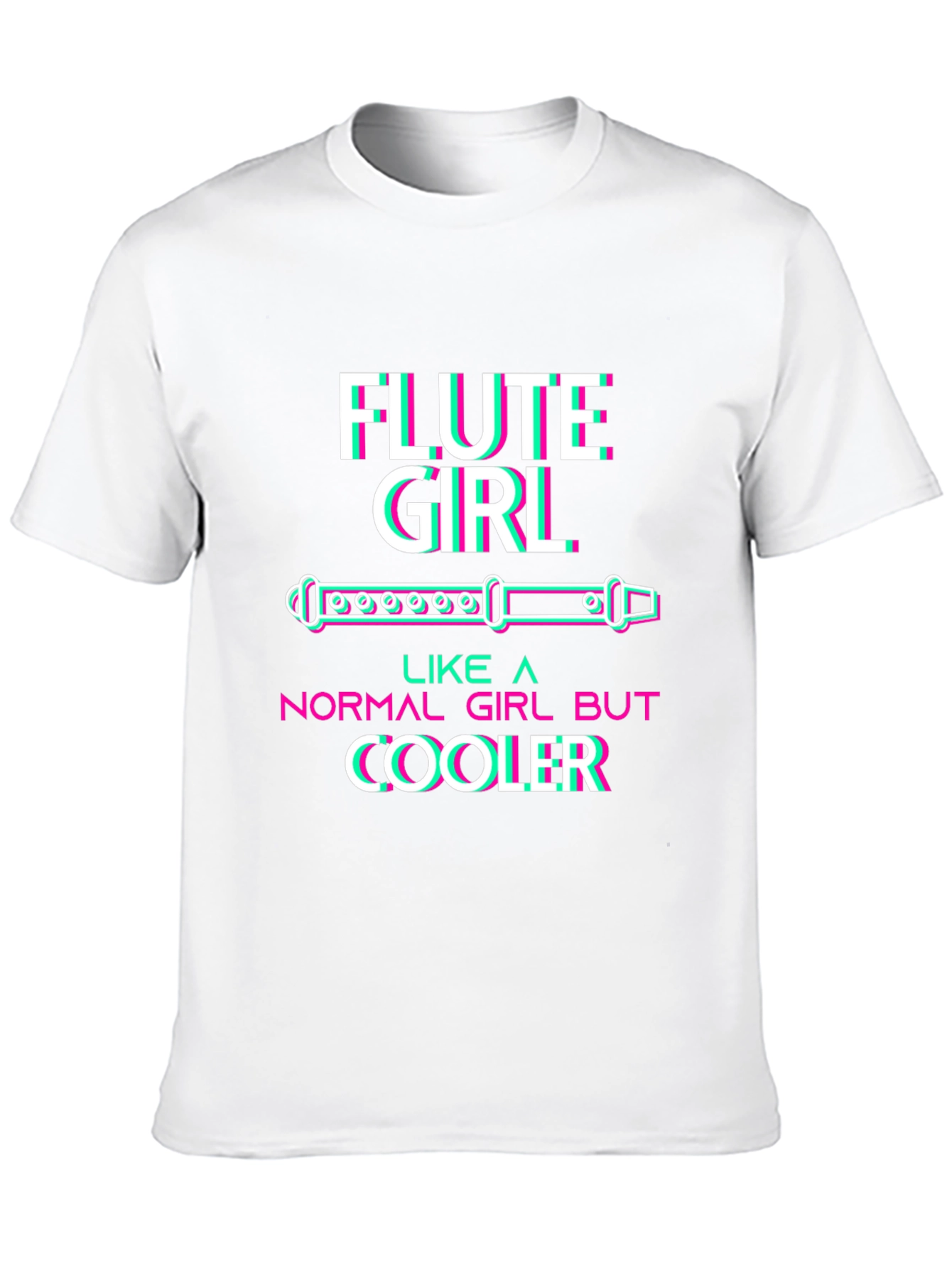 Black Flute Girl T-Shirt - Music Lover Tee view 10