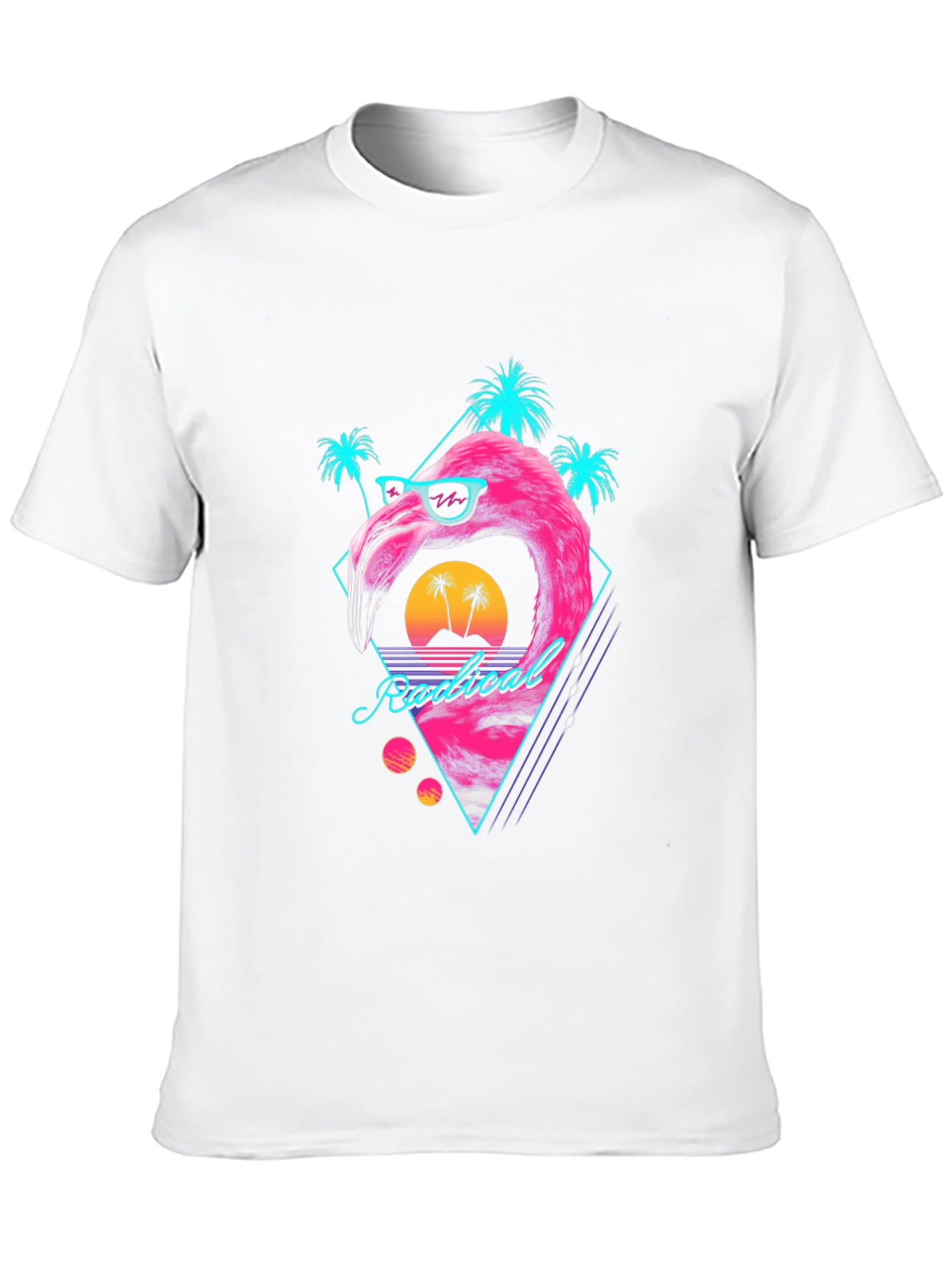 Black Radical Flamingo T-Shirt - Retro Summer Vibes view 10