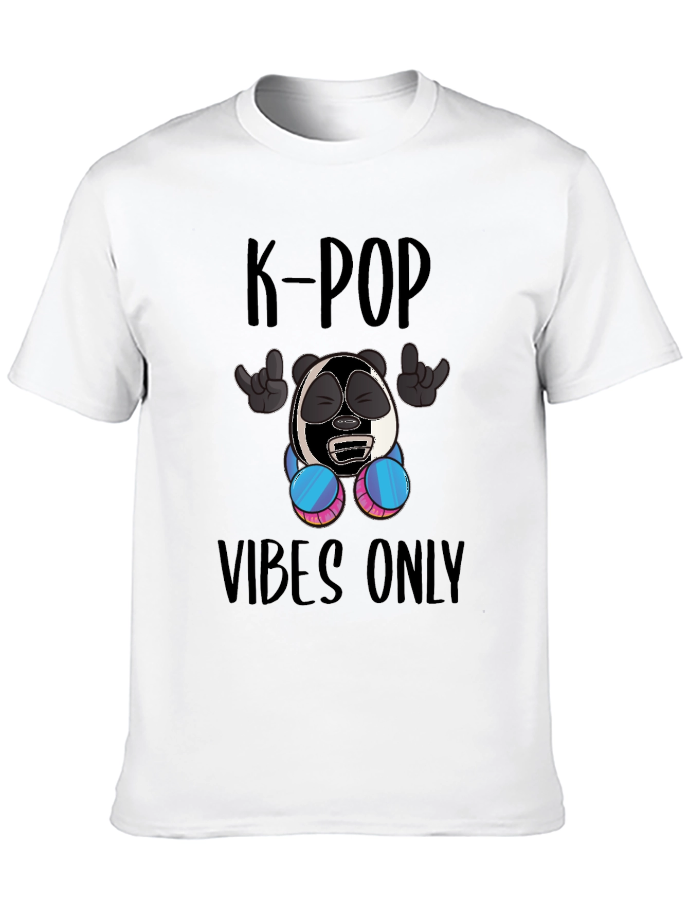 Black K-Pop Vibes Only Graphic Tee - Fun Style view 10