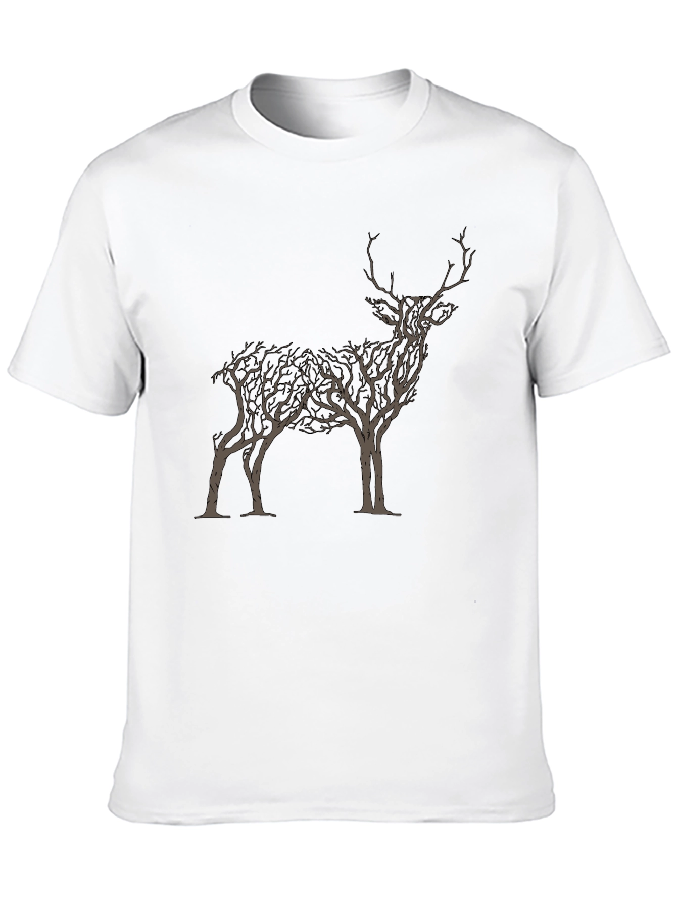 Black Nature Stag Graphic Tee - Black Cotton Blend view 10