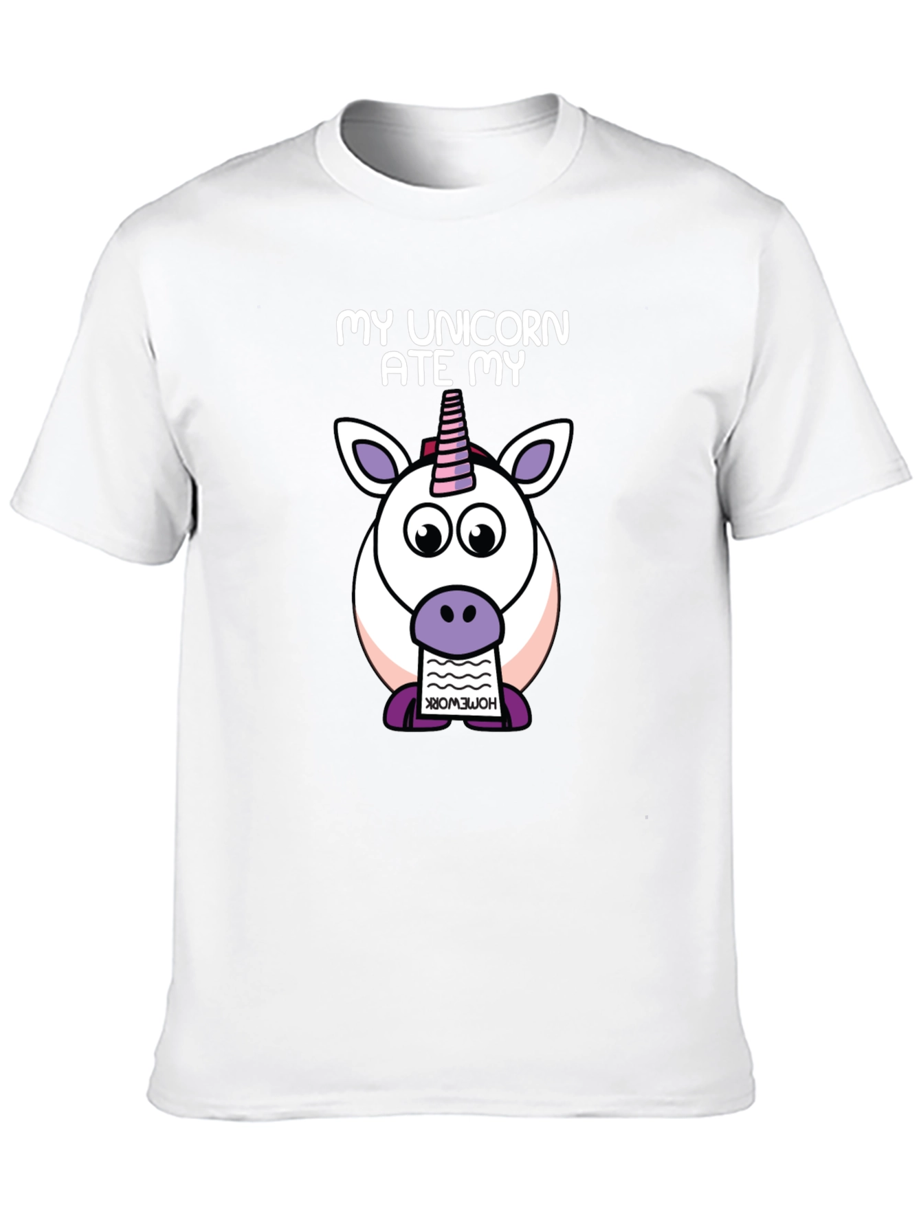 Black Unicorn Ate My Homework Graphic Tee - Black view 10