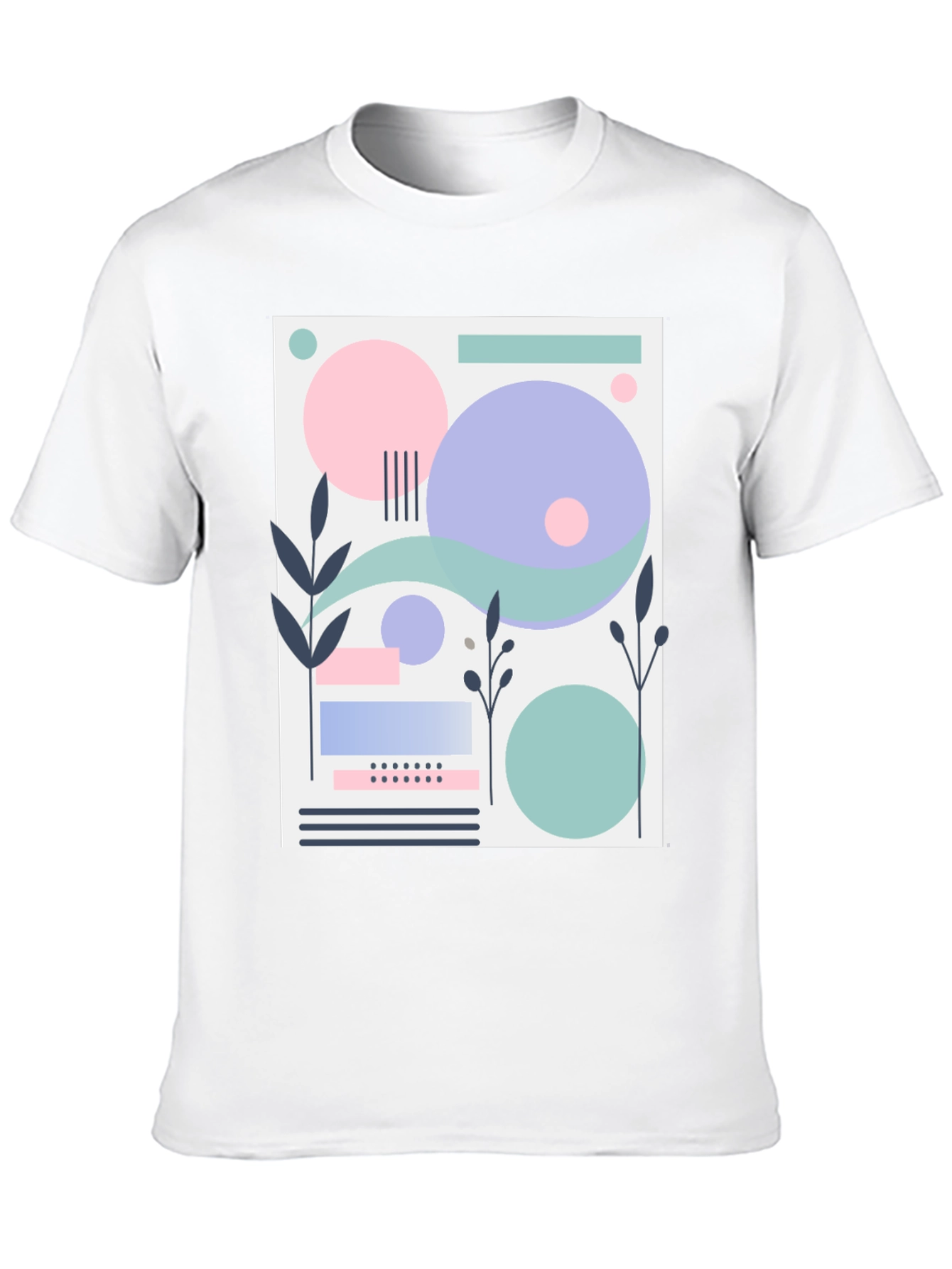 Black Abstract Geometric Design T-Shirt - Modern Art Tee view 10