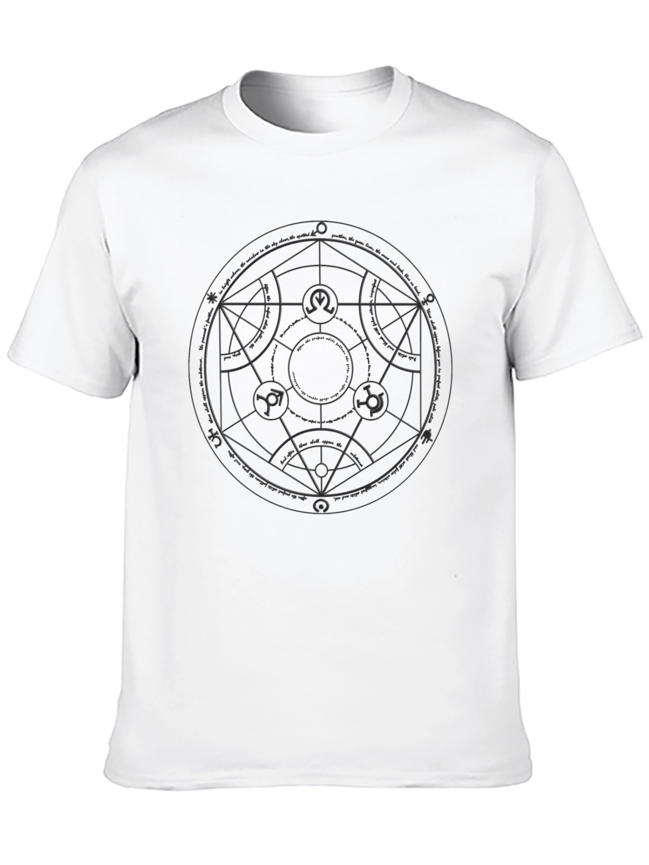 Black Alchemy Circle Graphic Print Black T-Shirt view 10