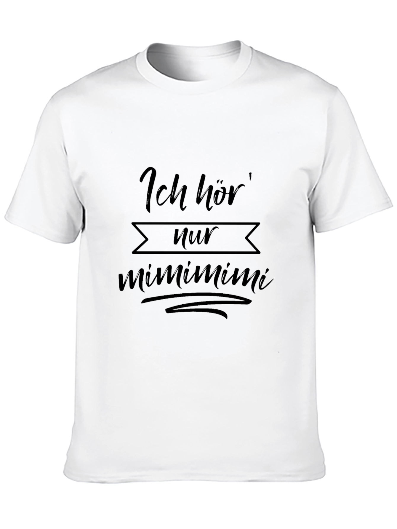 Black Ich hör' nur mimimimi Funny T-Shirt view 10