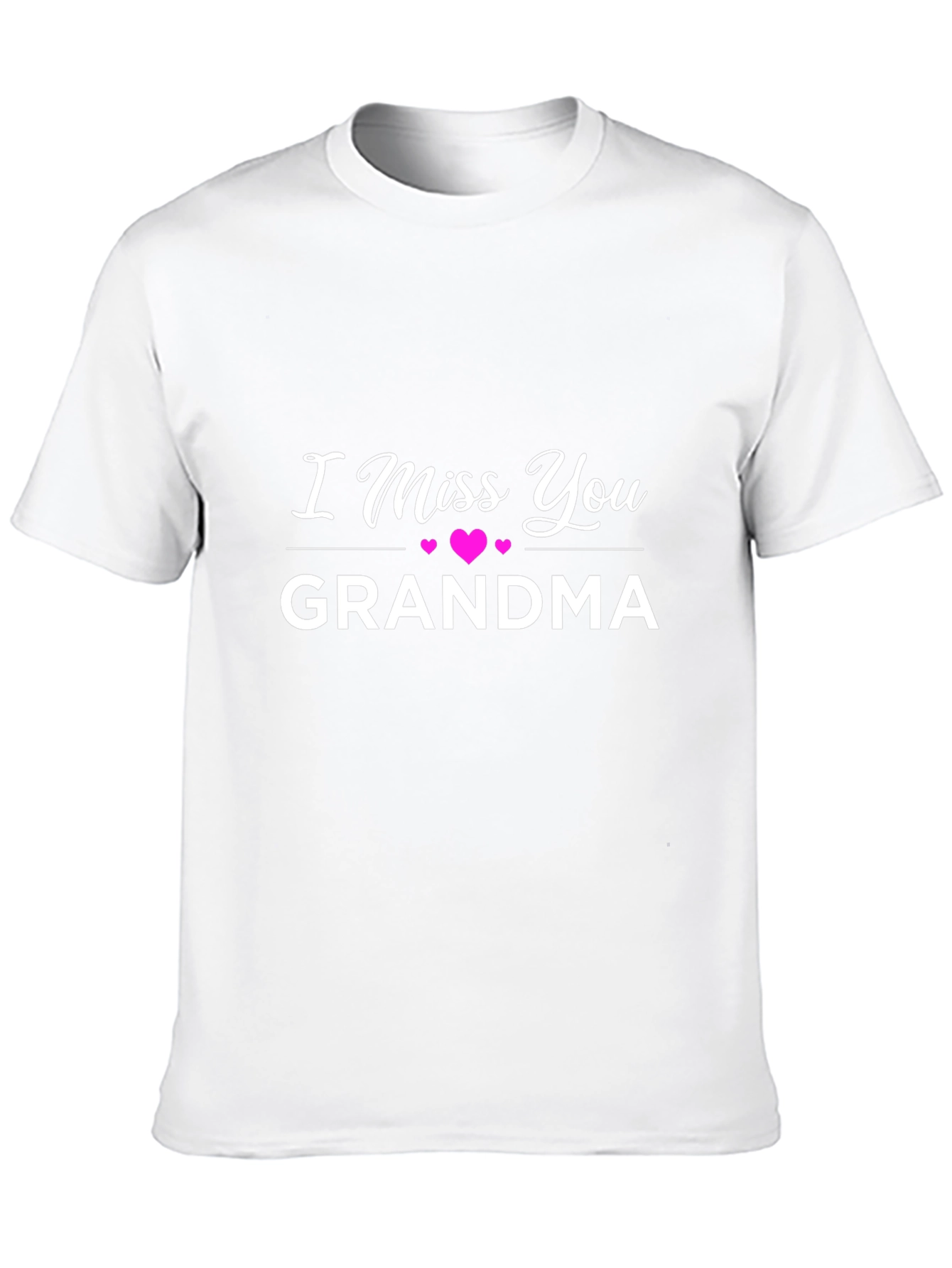Black I Miss You Grandma Black T-Shirt view 10