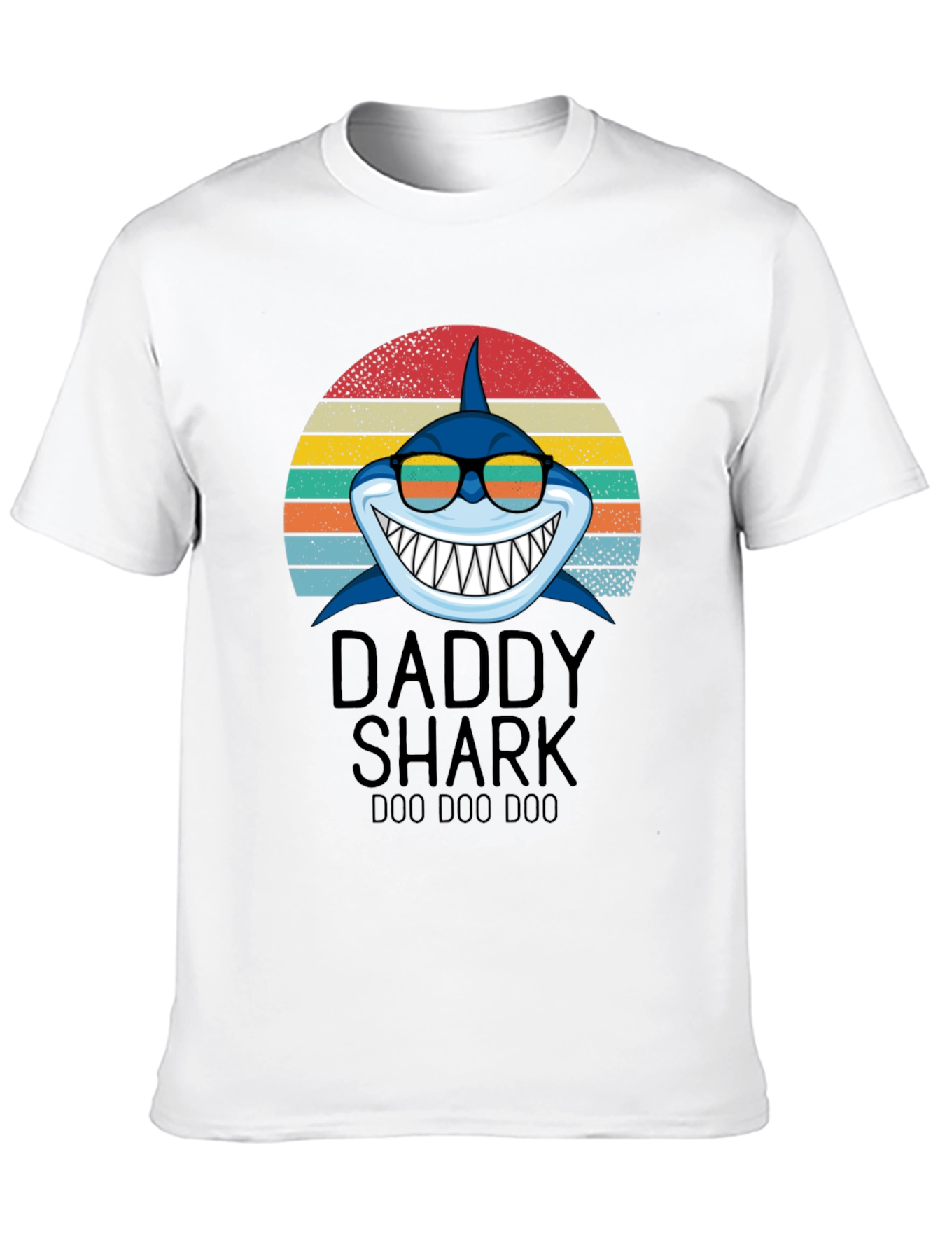Black Daddy Shark Graphic T-Shirt view 10