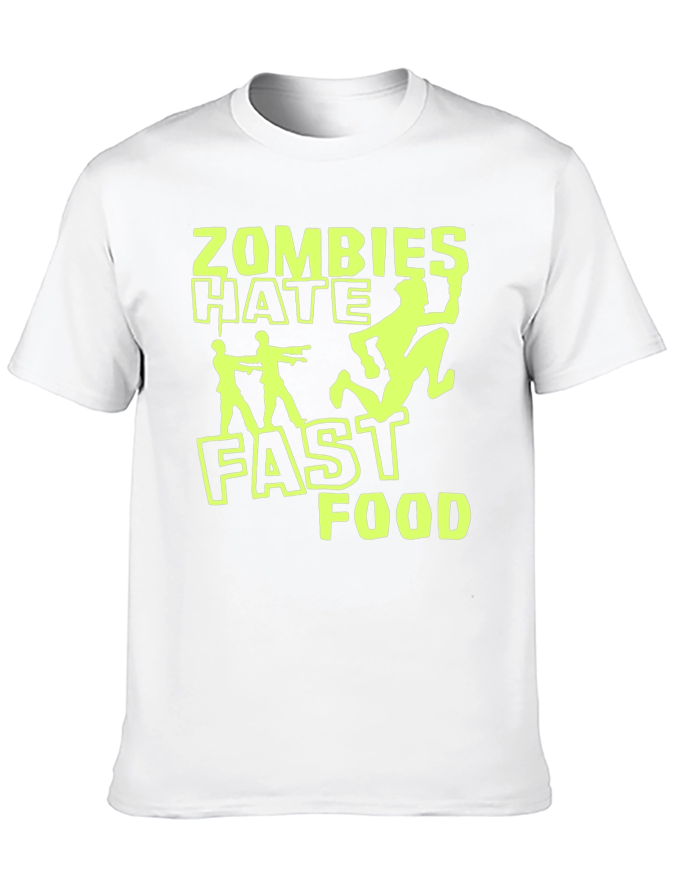 Black Zombies Hate Fast Food Graphic T-Shirt - Black view 10