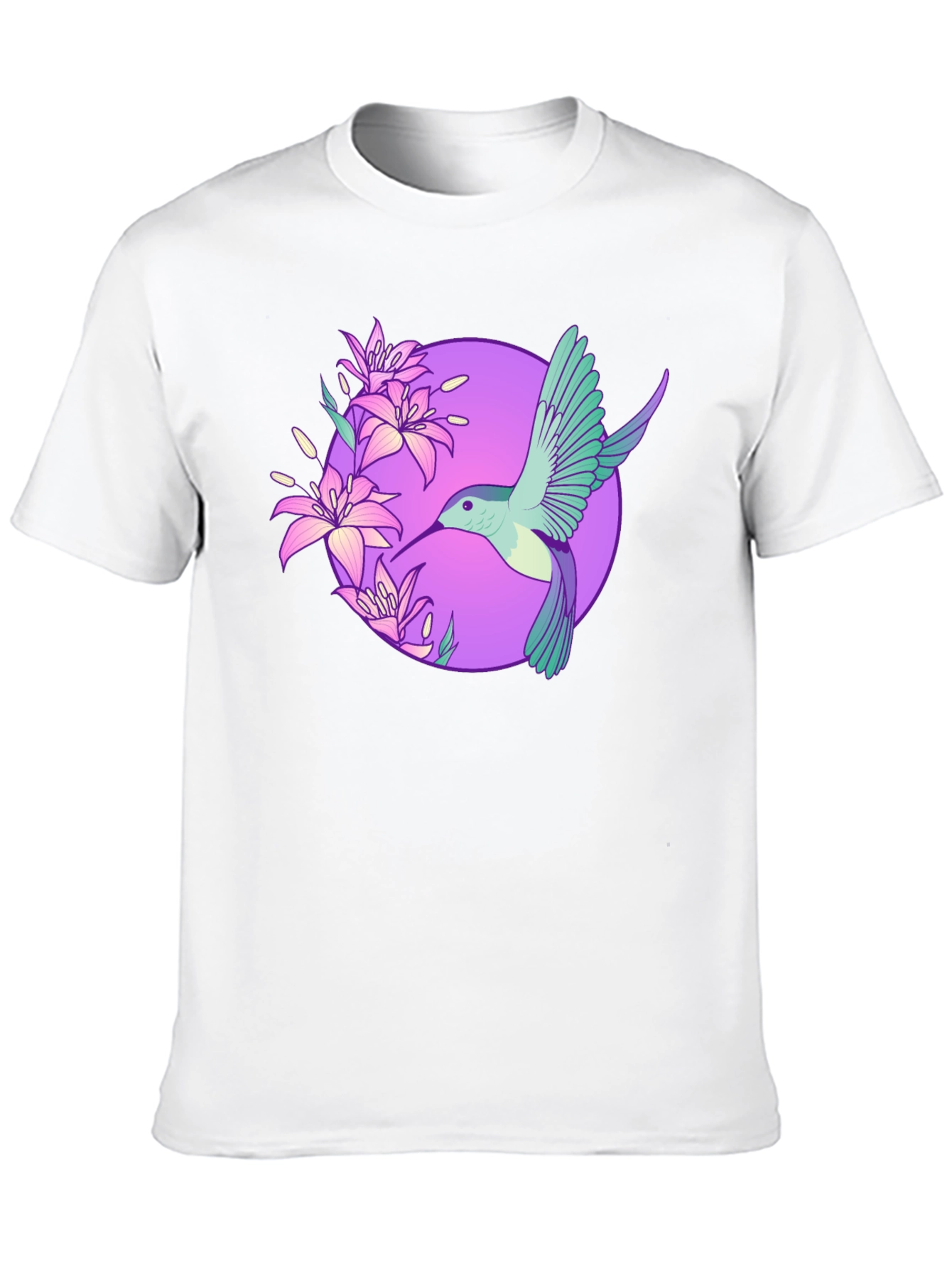 Black Hummingbird Floral T-Shirt - Black view 10