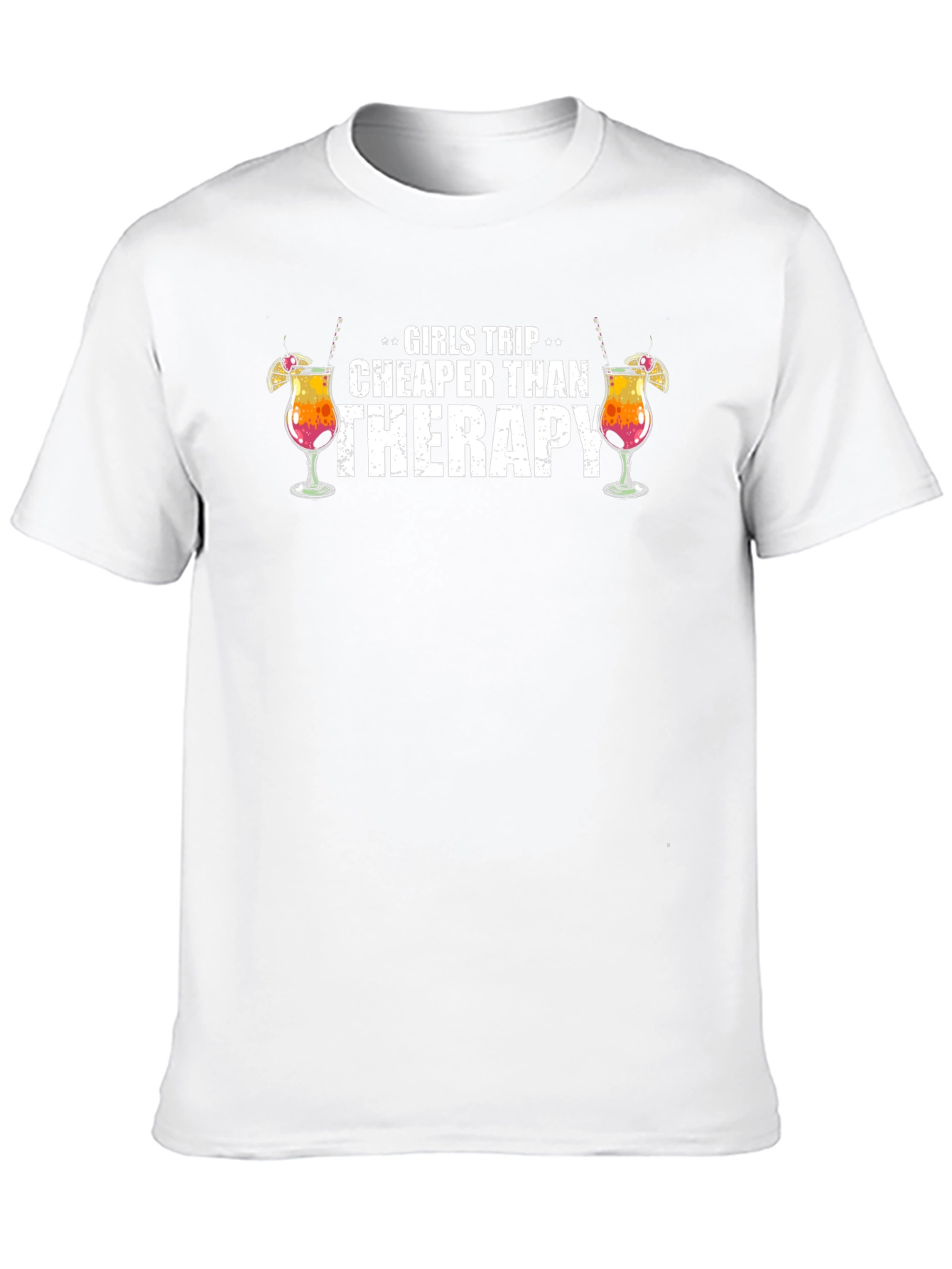 Black Girls Trip Cheaper Than Therapy T-Shirt view 10