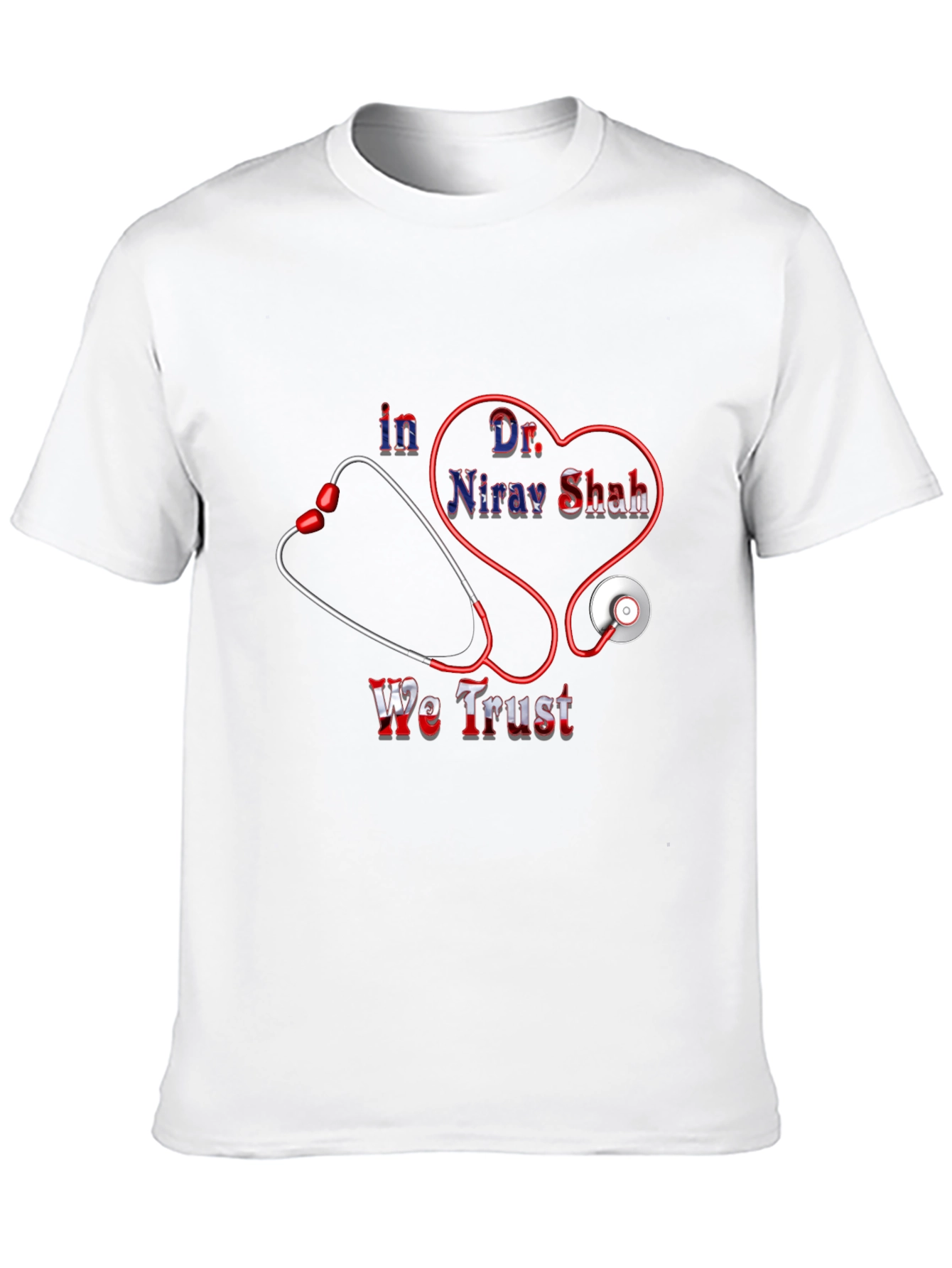 Black Dr. Nirav Shah We Trust Black T-Shirt view 10