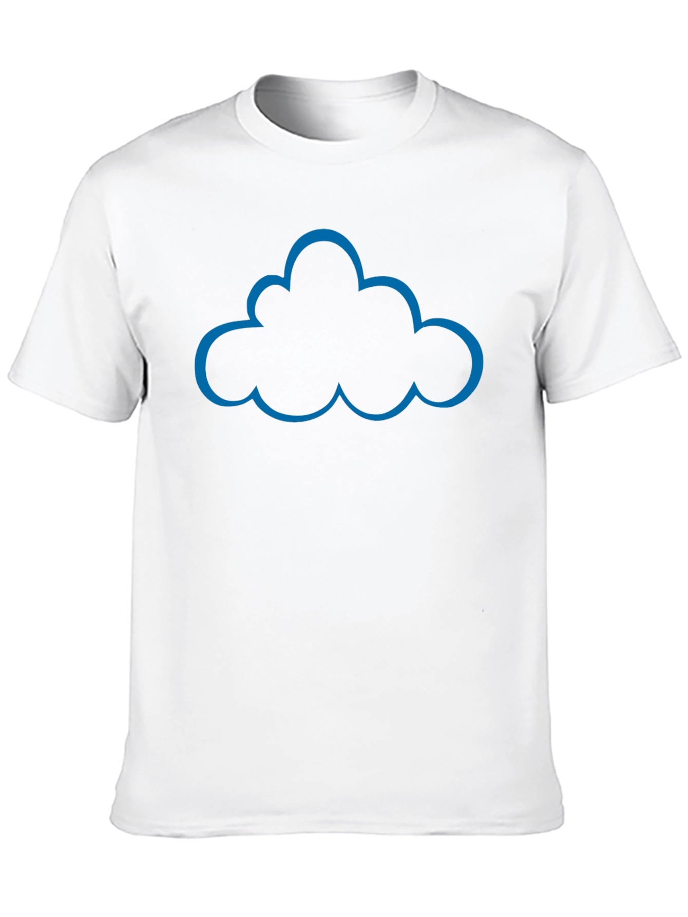 Black Cloud Outline Graphic T-Shirt view 10
