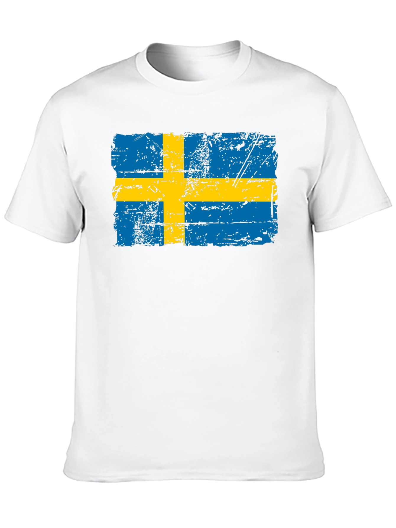 Black Sweden Flag Distressed T-Shirt view 10
