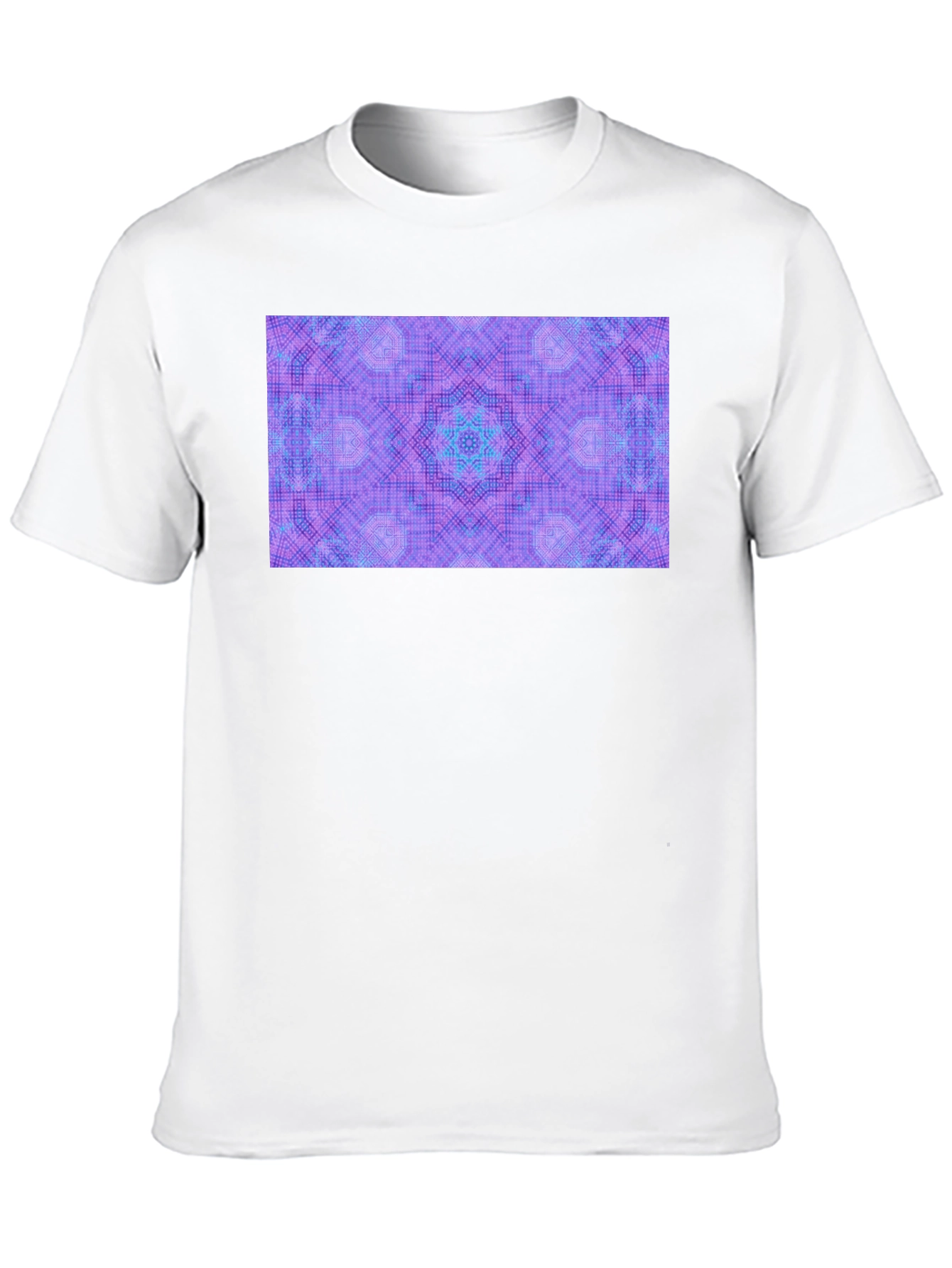 Black Kaleidoscope Pattern T-Shirt - Unisex view 10