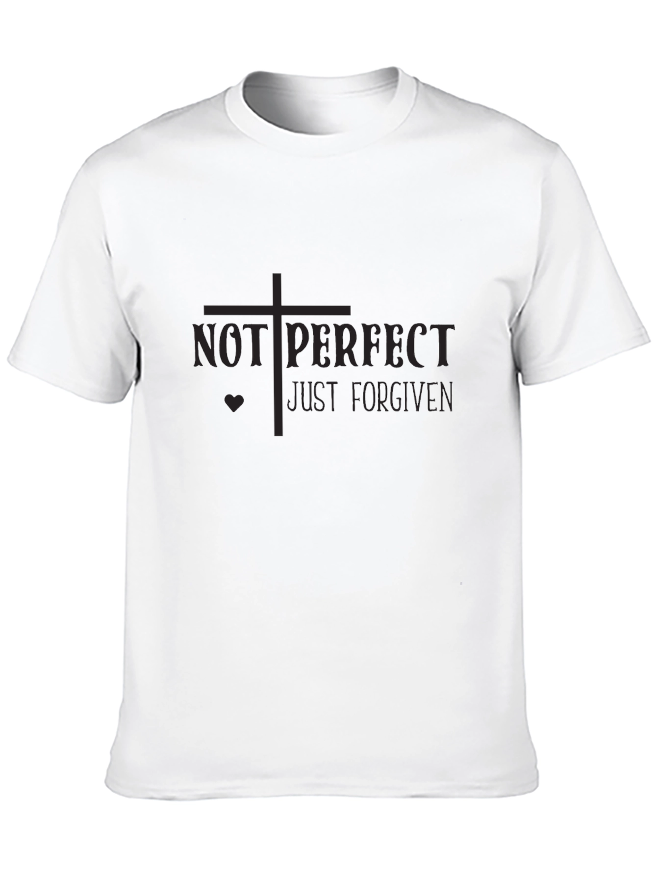 Black Not Perfect Just Forgiven Black T-Shirt view 10