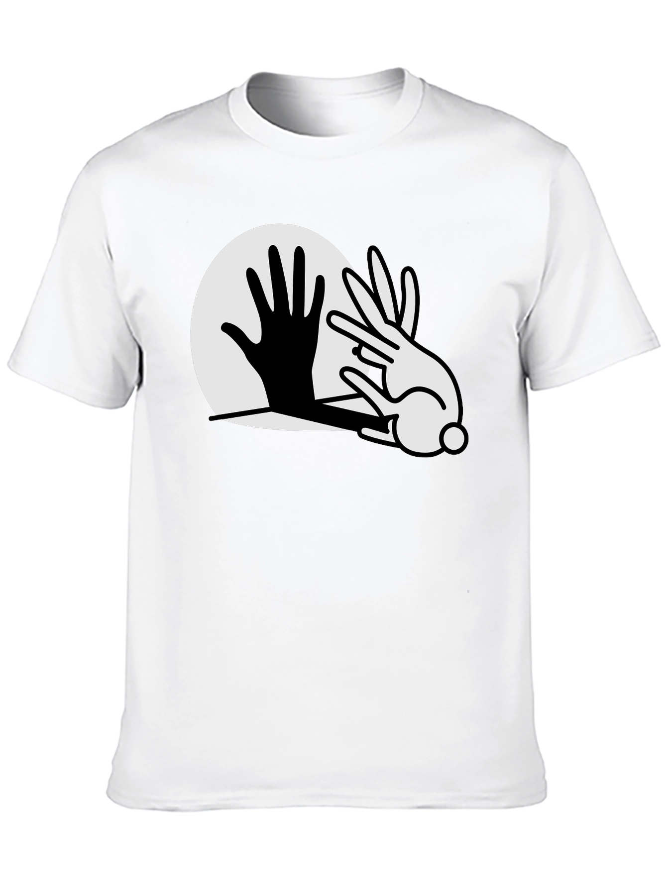 Black Rabbit Shadow Play Graphic T-Shirt - Black view 10