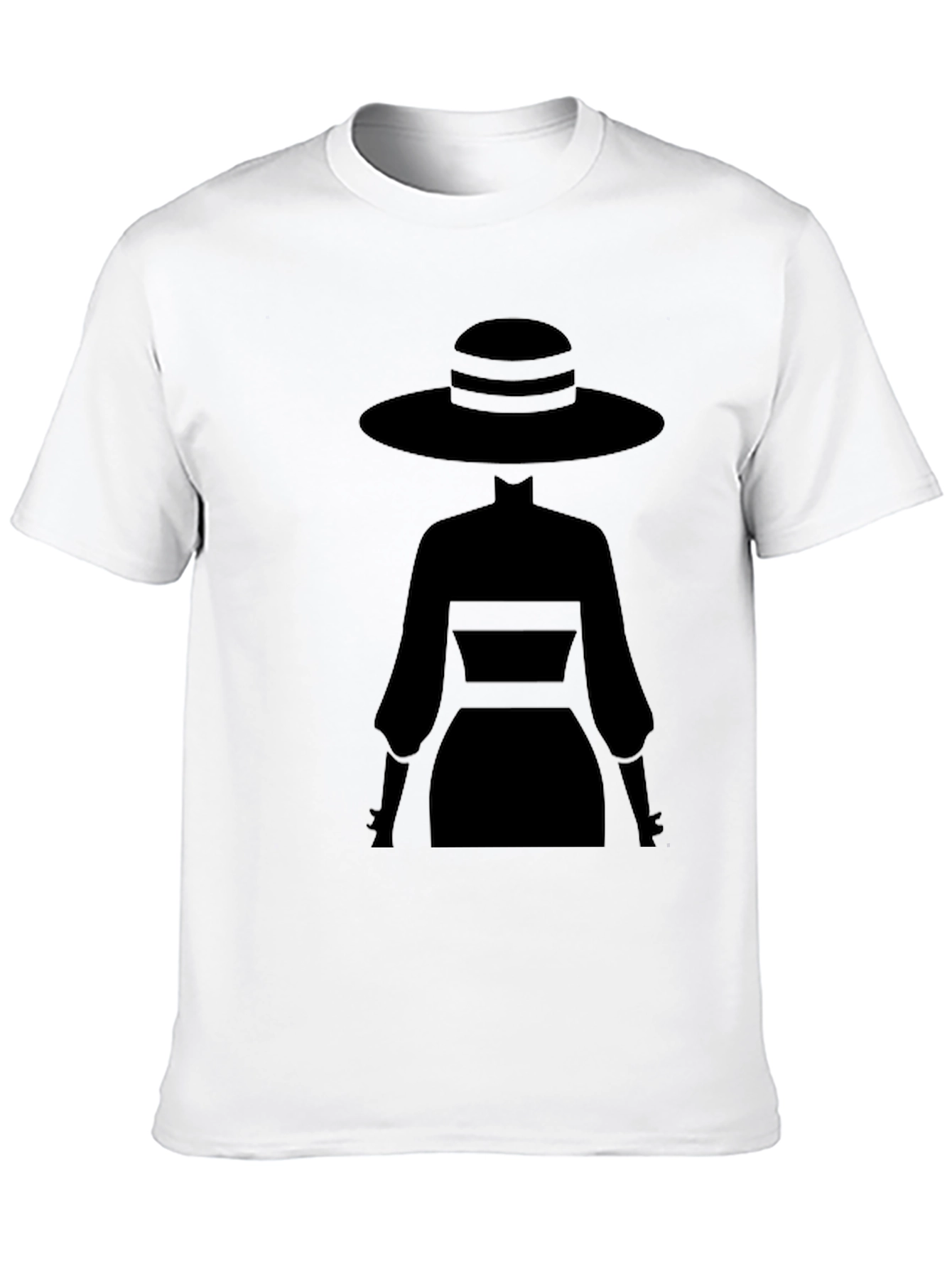 Black Elegant Silhouette Tee - Mystery Woman Style view 10