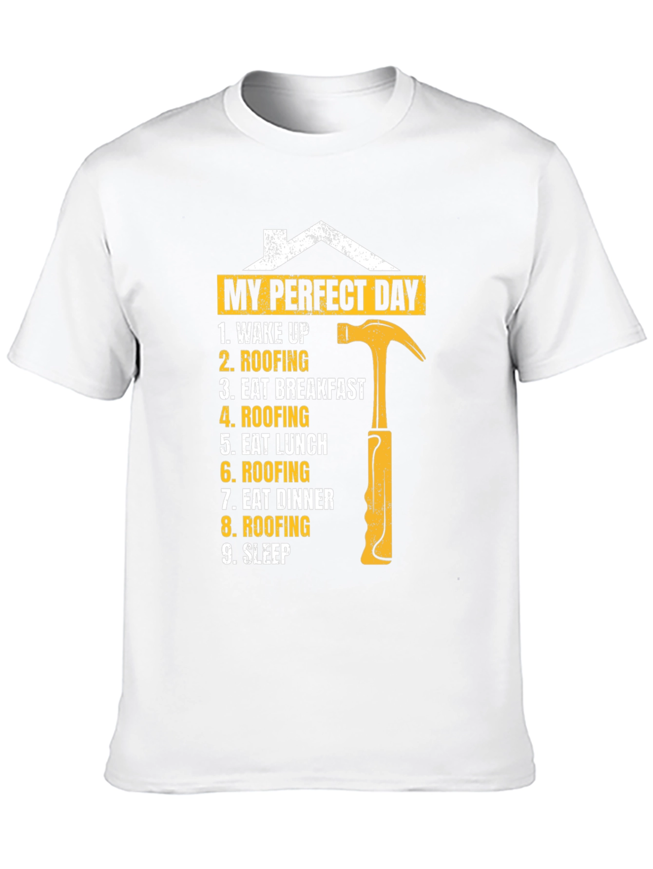 Black Roofer's Perfect Day T-Shirt - Construction Worker Gift view 10