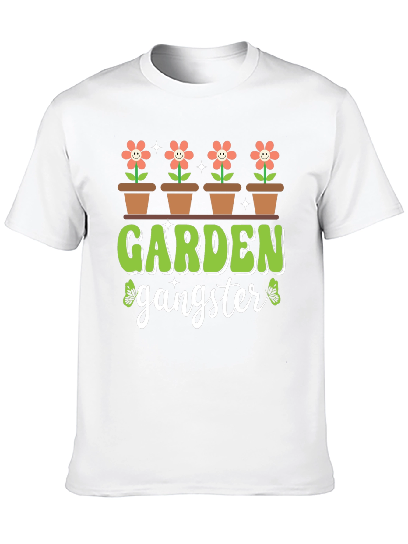 Black Garden Gangster T-Shirt - Floral Design view 10