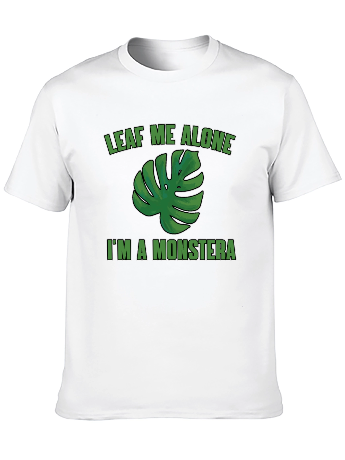 Black Leaf Me Alone Monstera Graphic T-Shirt view 10