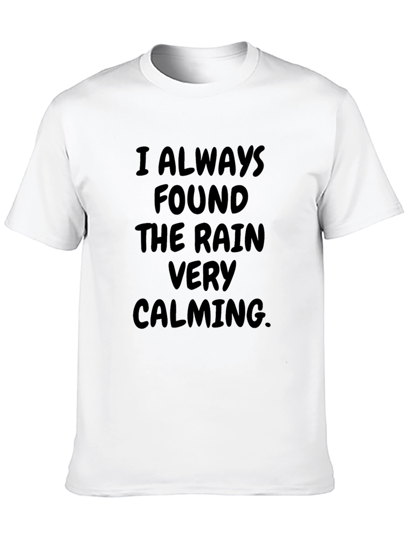 Black Rain Calming T-Shirt - Soft & Comfortable Black Tee view 10