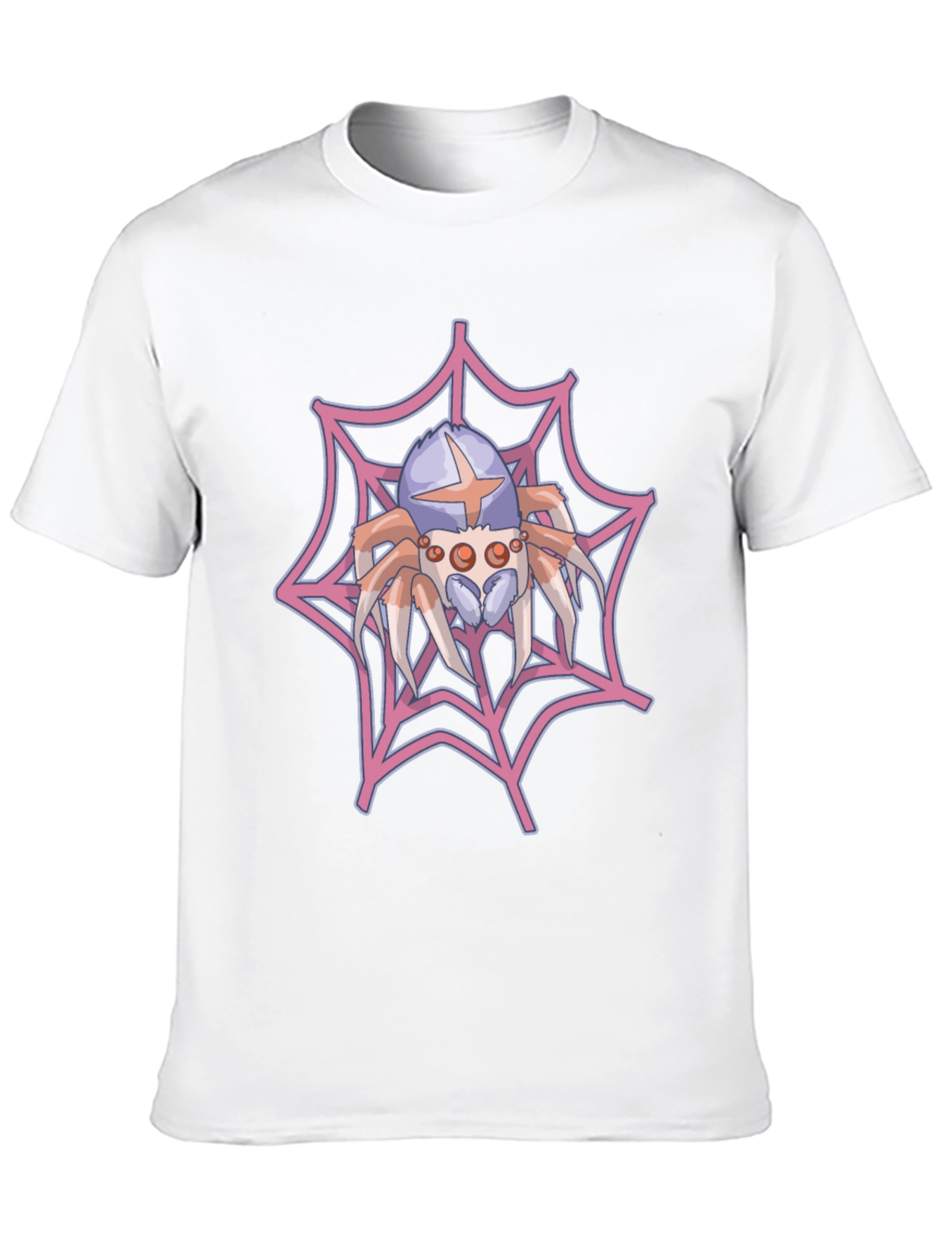 Black Spider Web Graphic Tee - Novelty Print Shirt view 10
