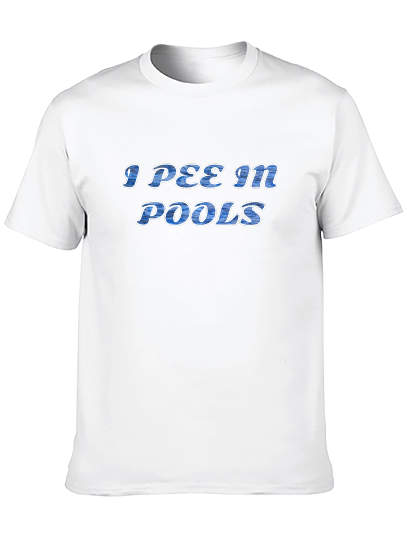 Black I Pee in Pools Graphic Tee - Novelty T-Shirt view 10