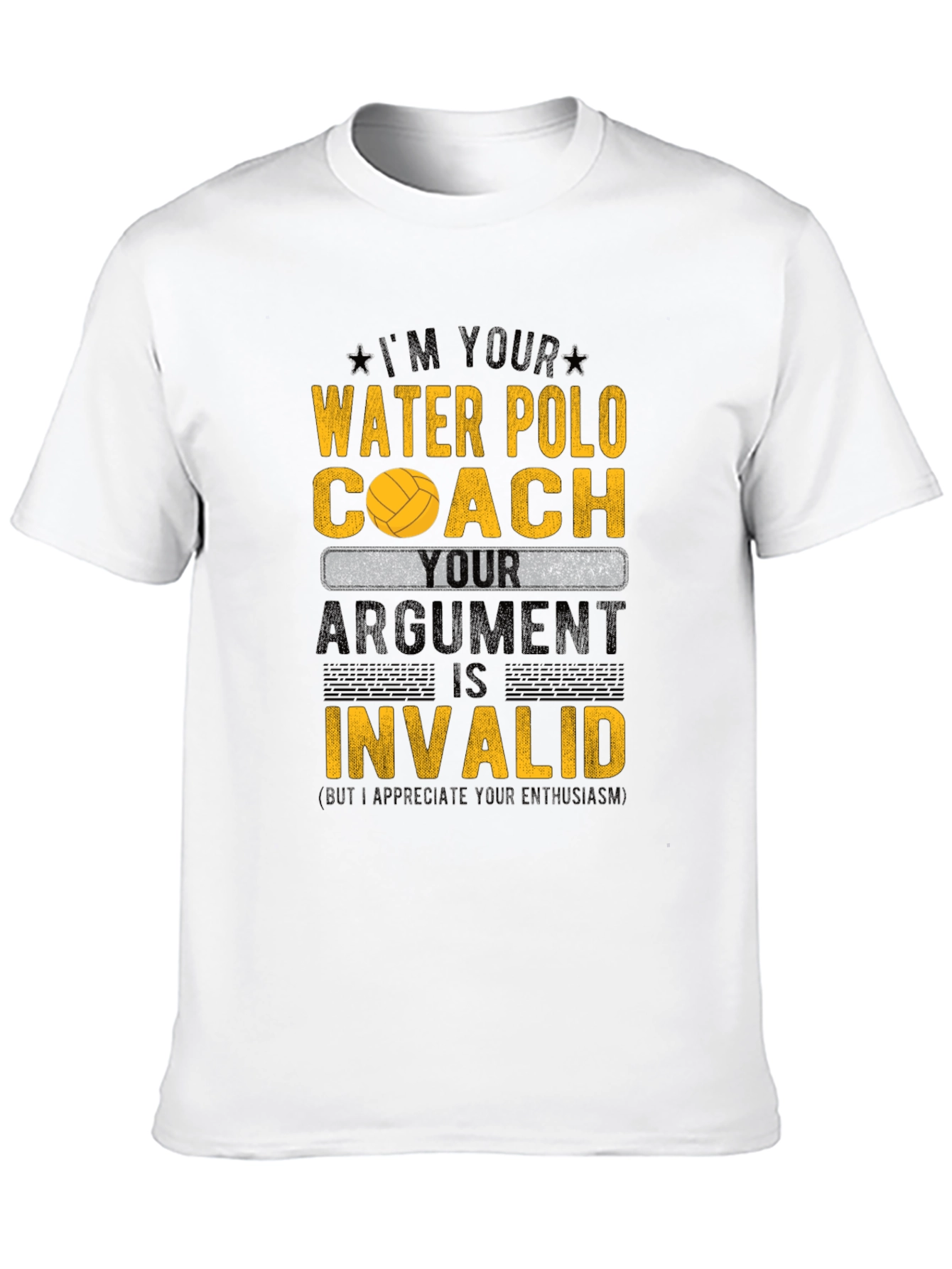 Black Water Polo Coach T-Shirt - Your Argument is Invalid! view 10
