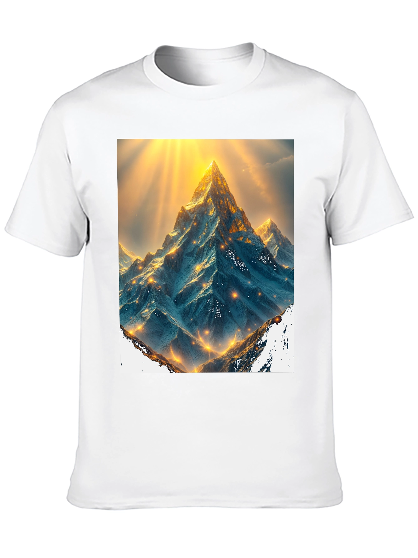 Black Mountain Peak Graphic Tee - Black Cotton Blend view 10