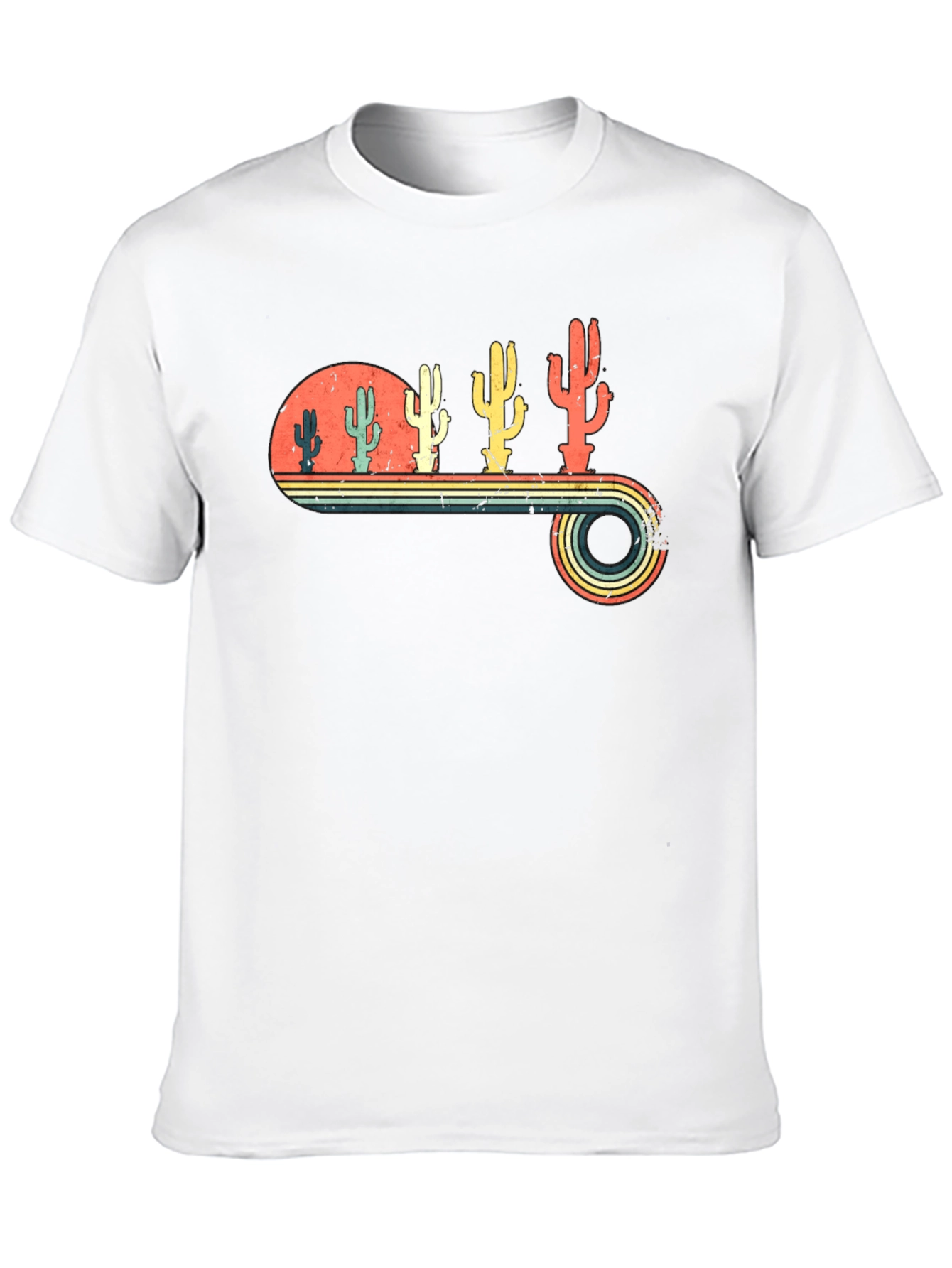 Black Retro Cactus T-Shirt view 10