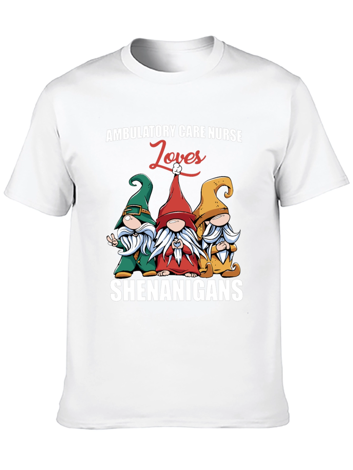 Black Ambulatory Care Nurse Loves Shenanigans T-Shirt view 10