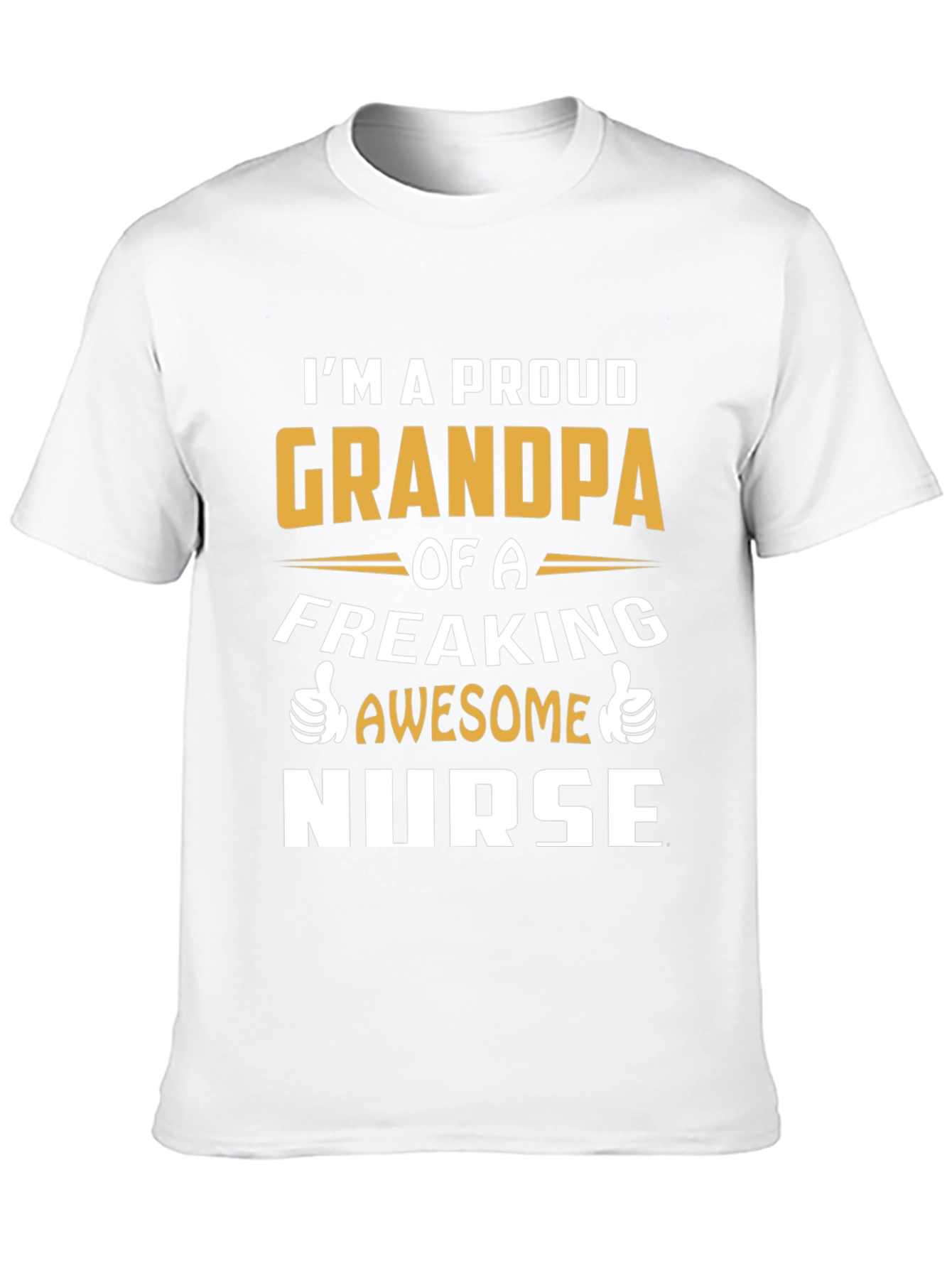 Black Proud Grandpa of an Awesome Nurse T-Shirt view 10