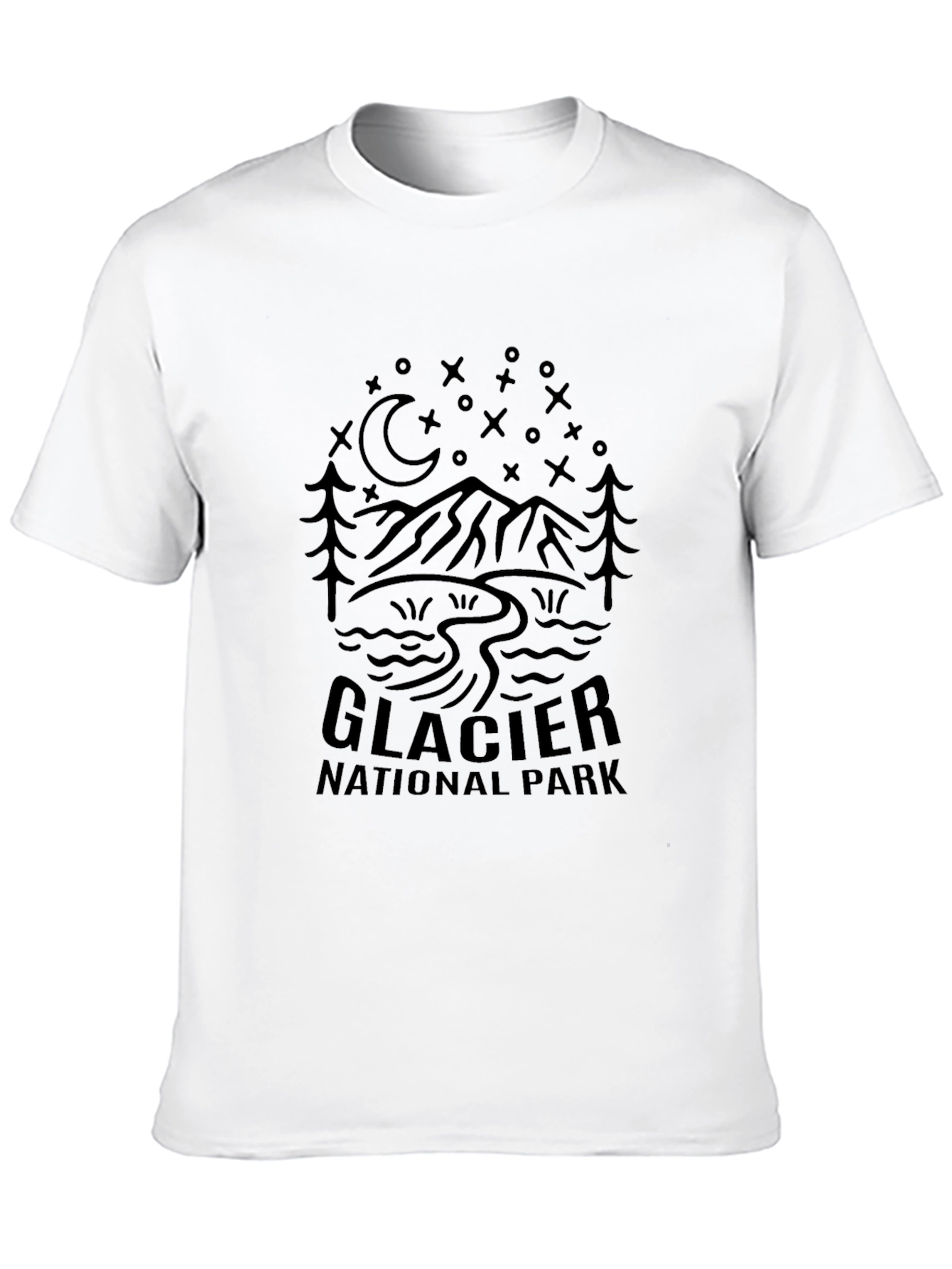 Black Glacier National Park Black T-Shirt view 10