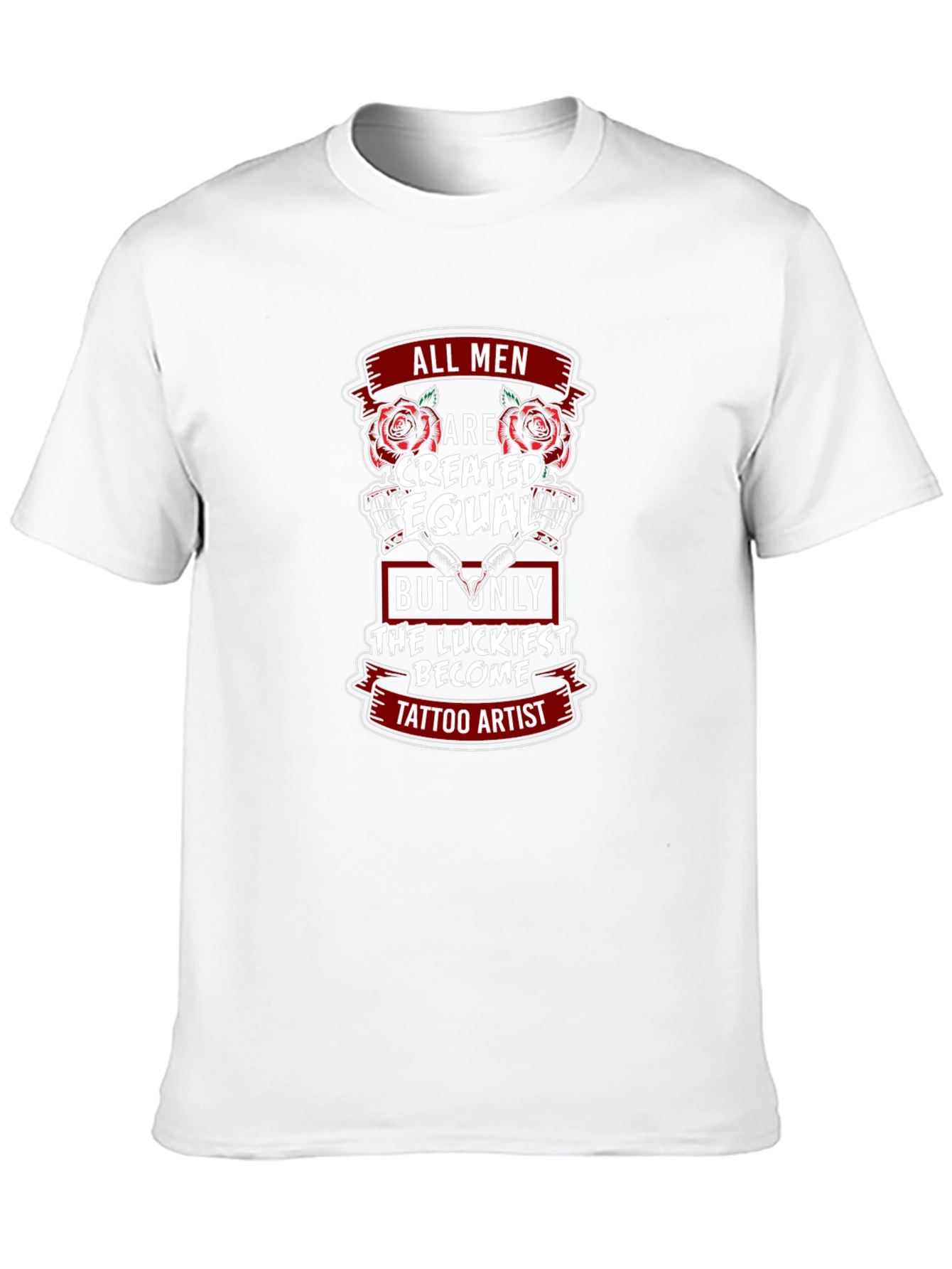 Black Tattoo Artist T-Shirt - All Men Are Created Equal view 10