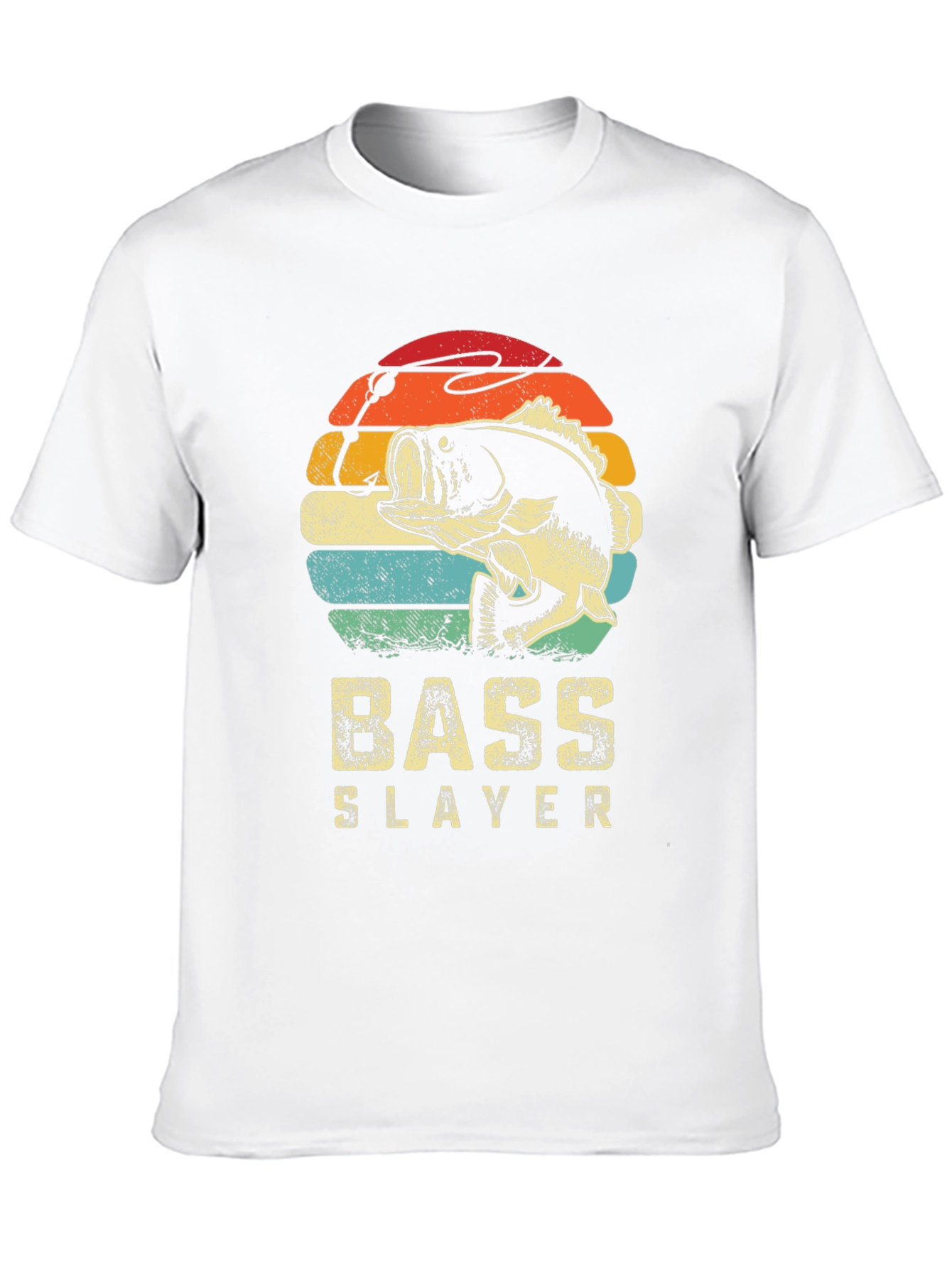 Black Bass Slayer Graphic Tee - Retro Fishing Shirt view 10
