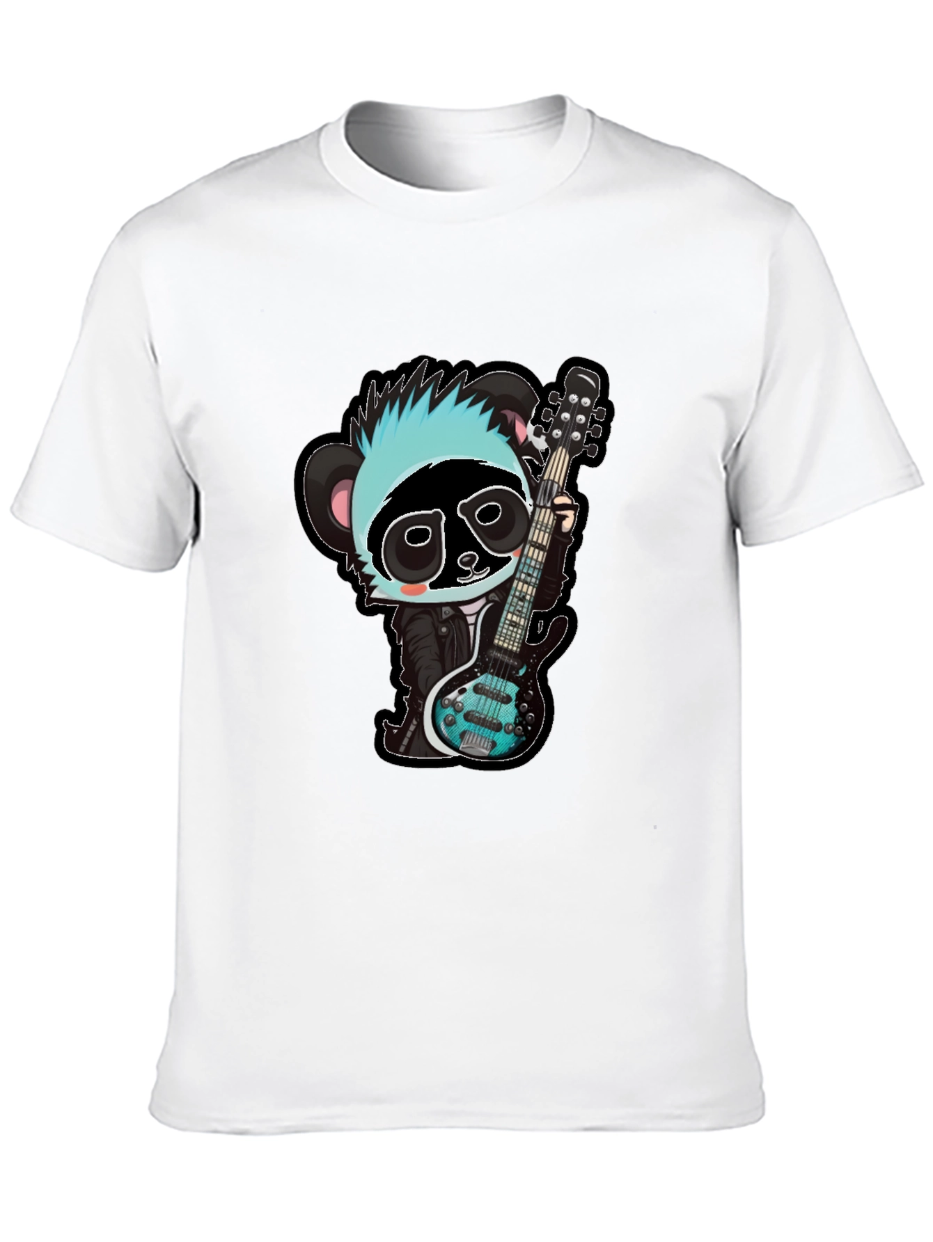Black Rockin' Panda Graphic Tee - Black Unisex T-Shirt view 10