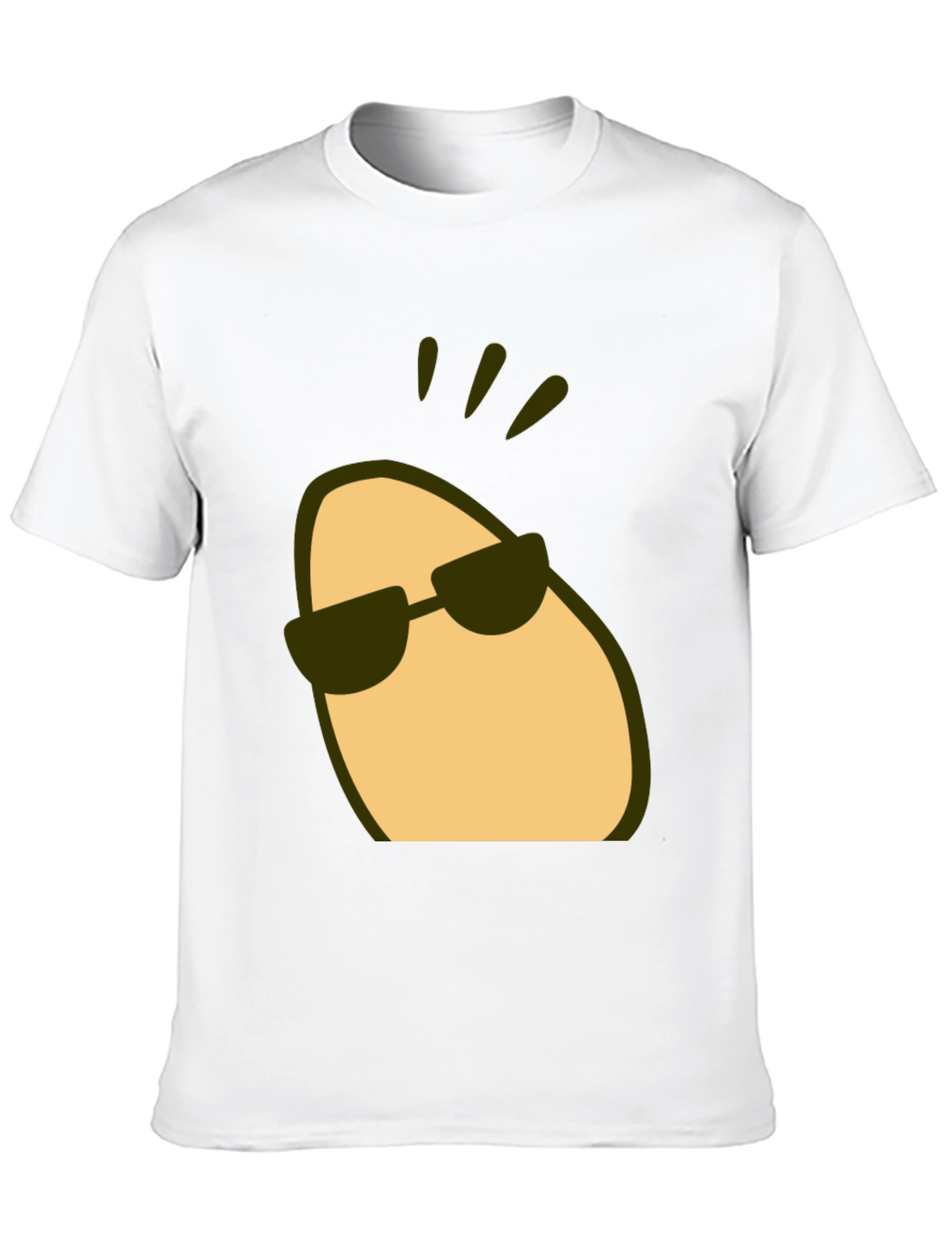 Black Cool Potato Tee - Funny Cartoon Graphic T-Shirt view 10