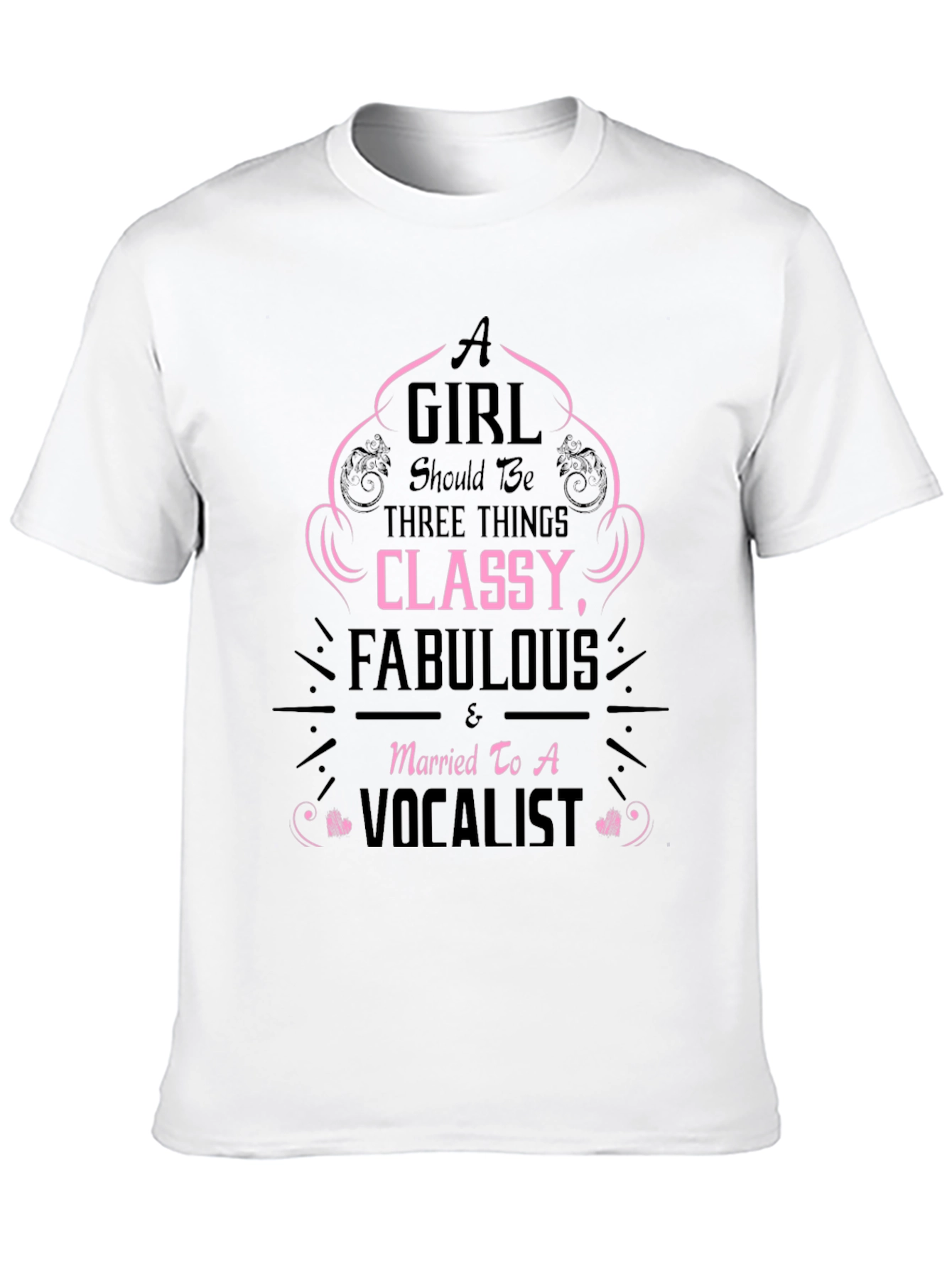 Black Classy Vocalist T-Shirt - Graphic Tee view 10