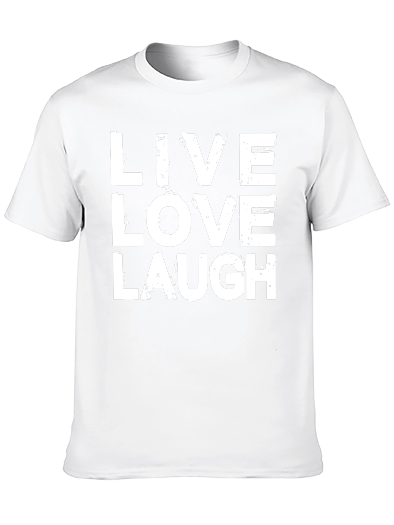 Black Live Love Laugh Graphic T-Shirt - Black Cotton Tee view 10