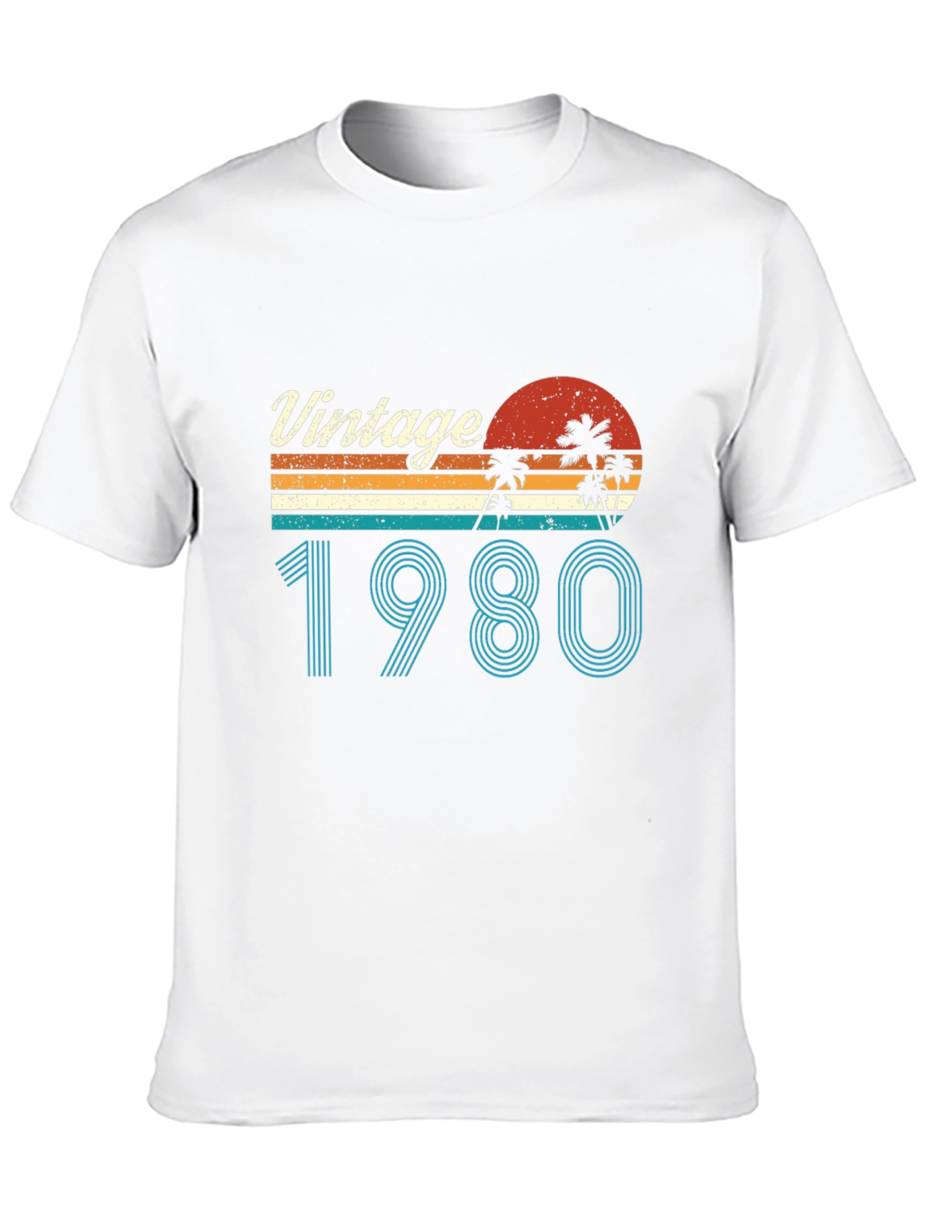 Black Vintage 1980 Graphic T-Shirt Retro Palm Tree Design view 10