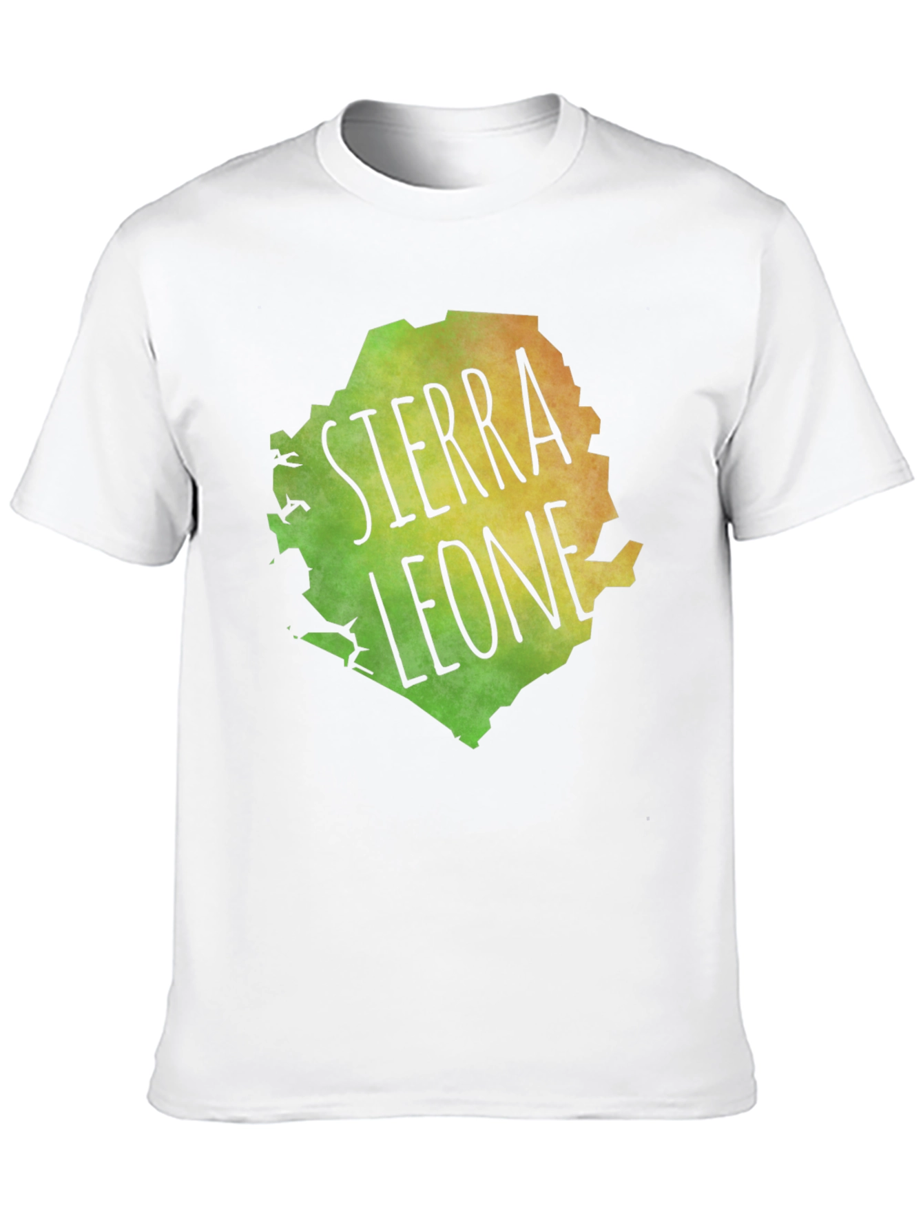Black Sierra Leone Map Graphic Tee - Black Cotton Blend view 10