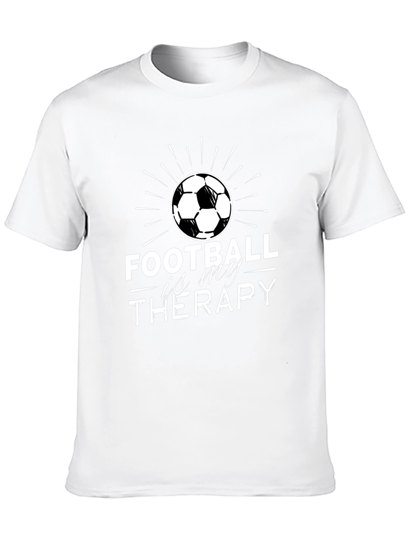 Black Football is My Therapy T-Shirt - Black view 10