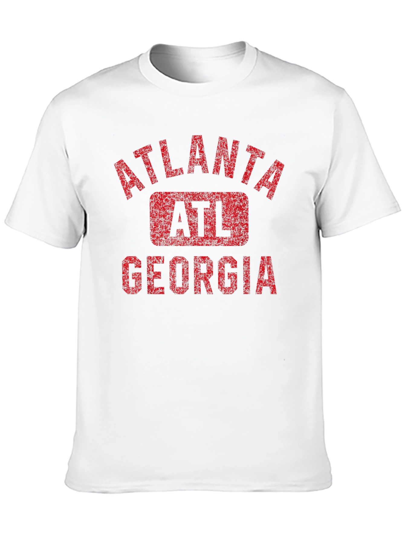 Black Atlanta Georgia Men's Black Graphic T-Shirt view 10