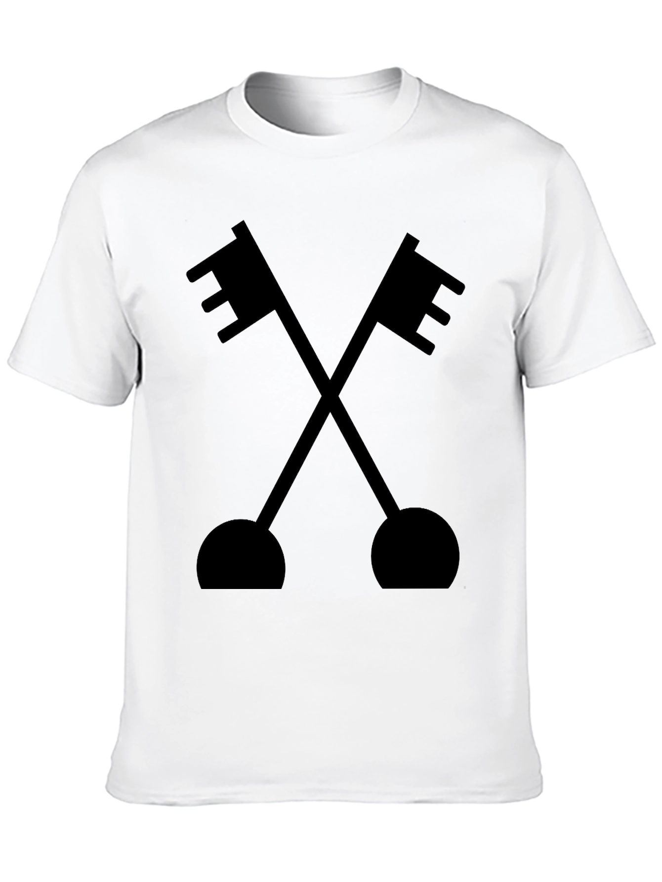 Black Crossed Keys Graphic Tee - Classic Black T-Shirt view 10