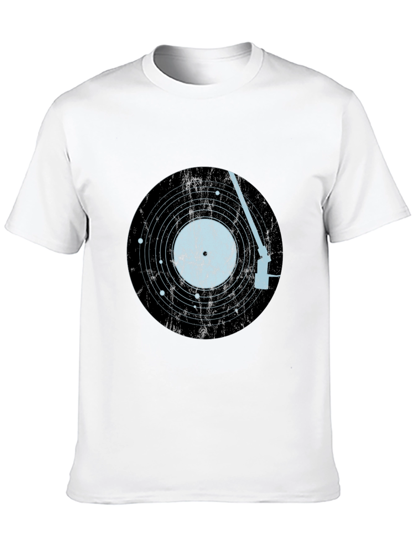 Black Vinyl Record Solar System Men's Tee view 10