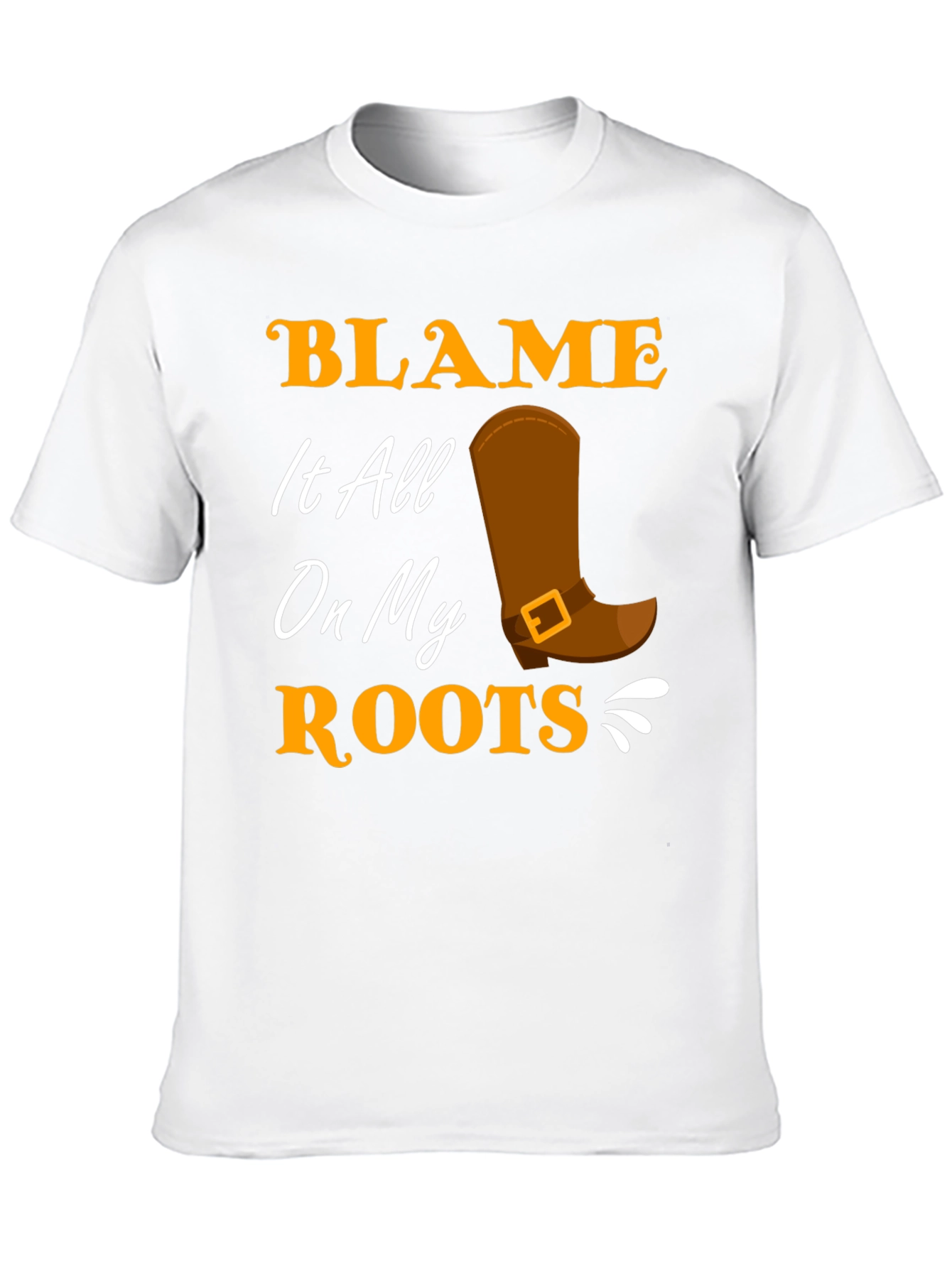 Black Blame It All On My Roots Black T-Shirt view 10
